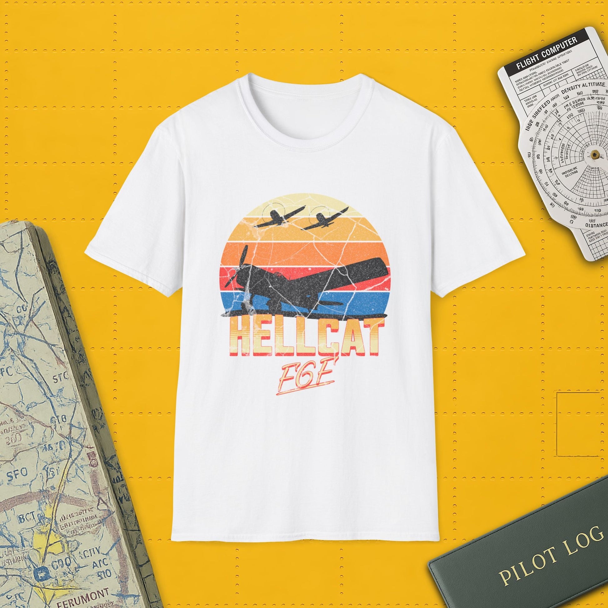 F6F Hellcat Premium T-Shirt – WWII Carrier Fighter Full Graphic Aviation Tee - Pilot gifts - warbird t-shirt