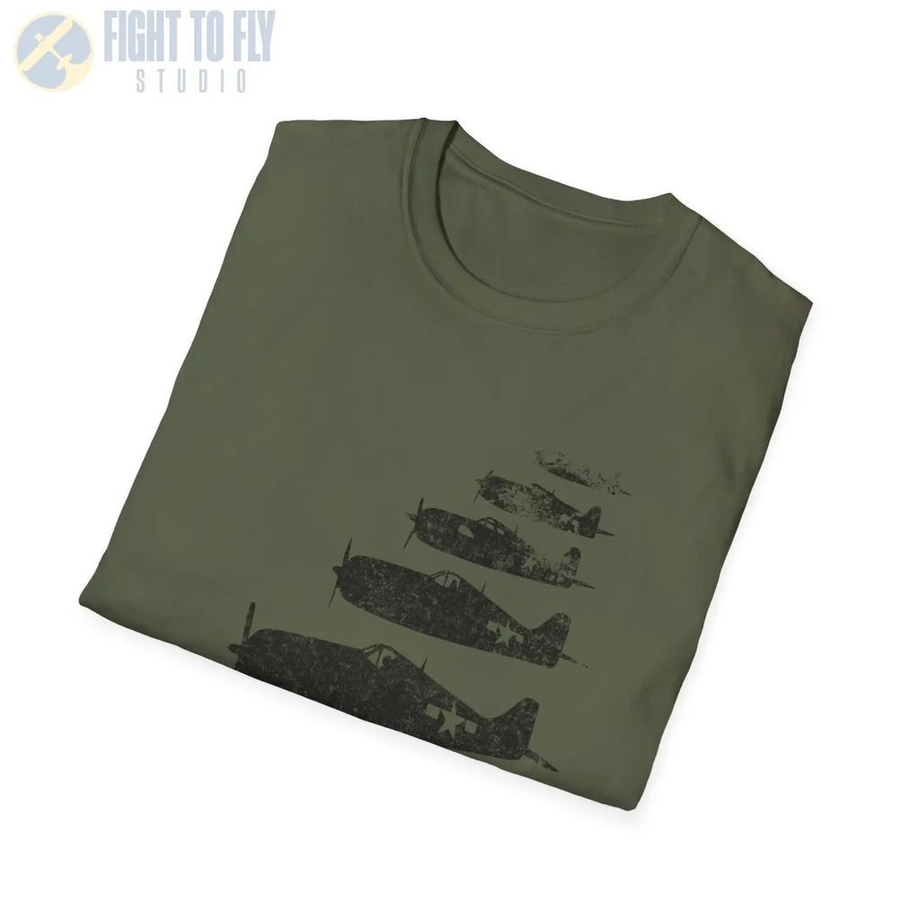 F6F Hellcat “Six in Formation” WWII T-Shirt - Pilot gifts - warbird t-shirt