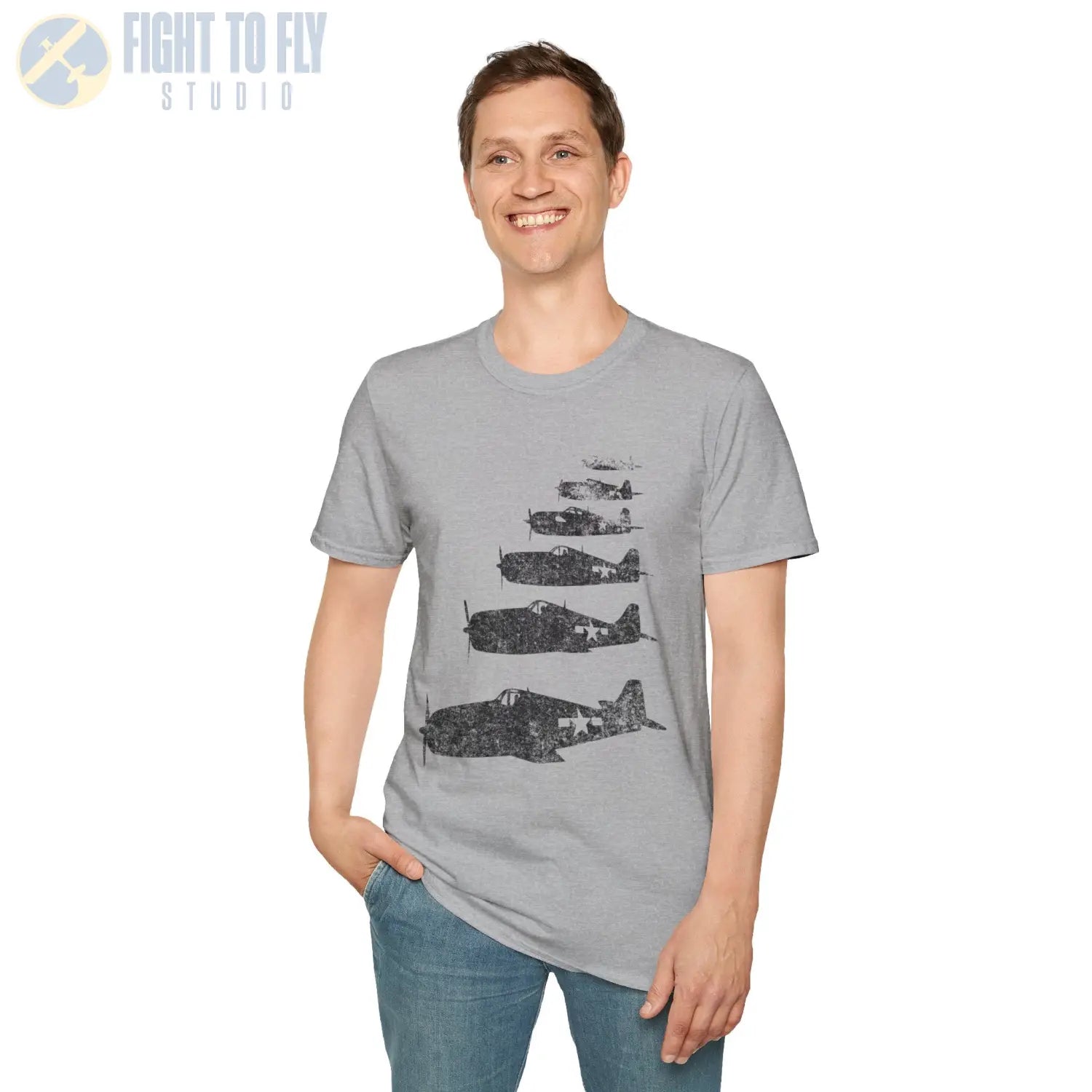 F6F Hellcat “Six in Formation” WWII T-Shirt - Pilot gifts - warbird t-shirt