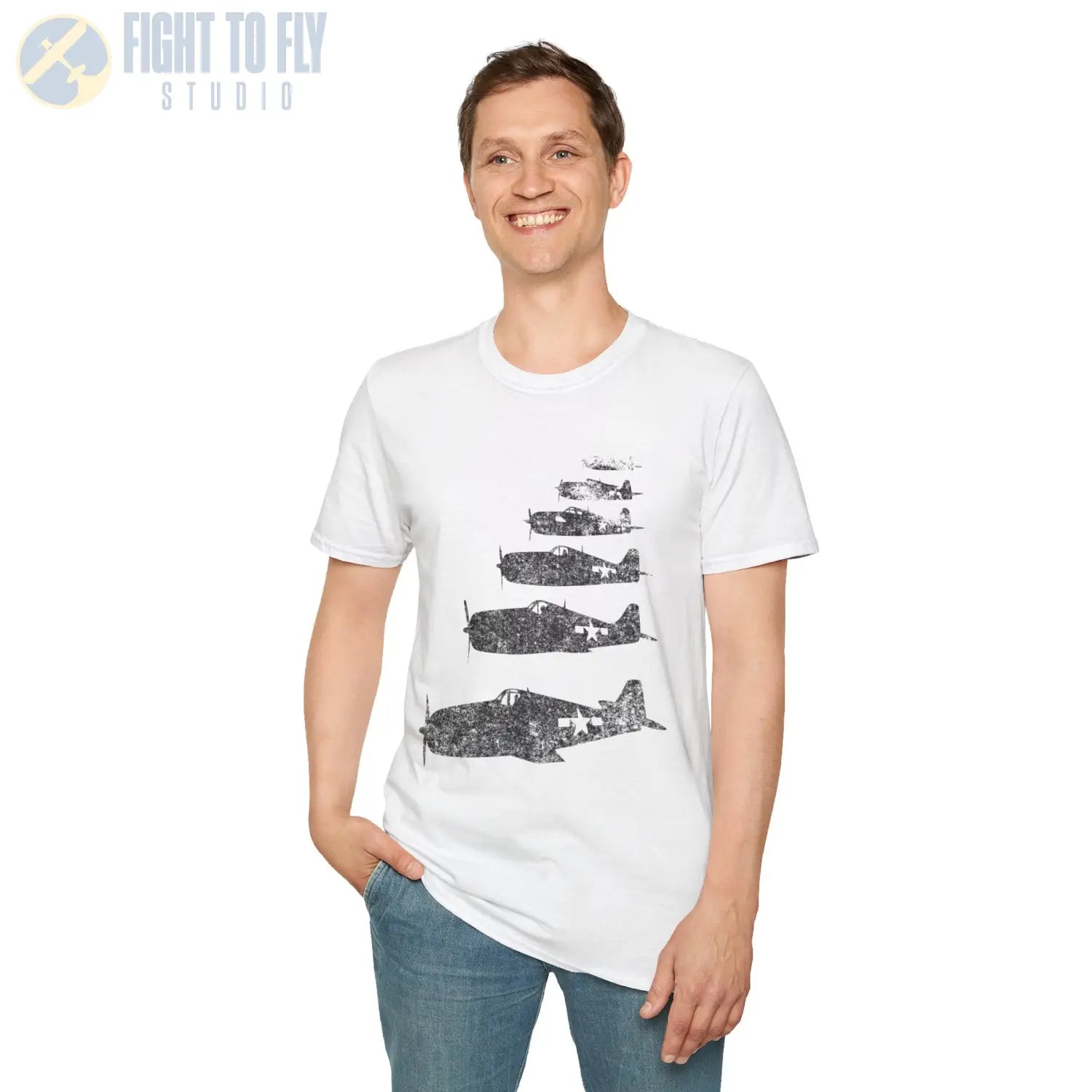 F6F Hellcat “Six in Formation” WWII T-Shirt - Pilot gifts - warbird t-shirt