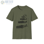 F6F Hellcat “Six in Formation” WWII T-Shirt - Pilot gifts - warbird t-shirt