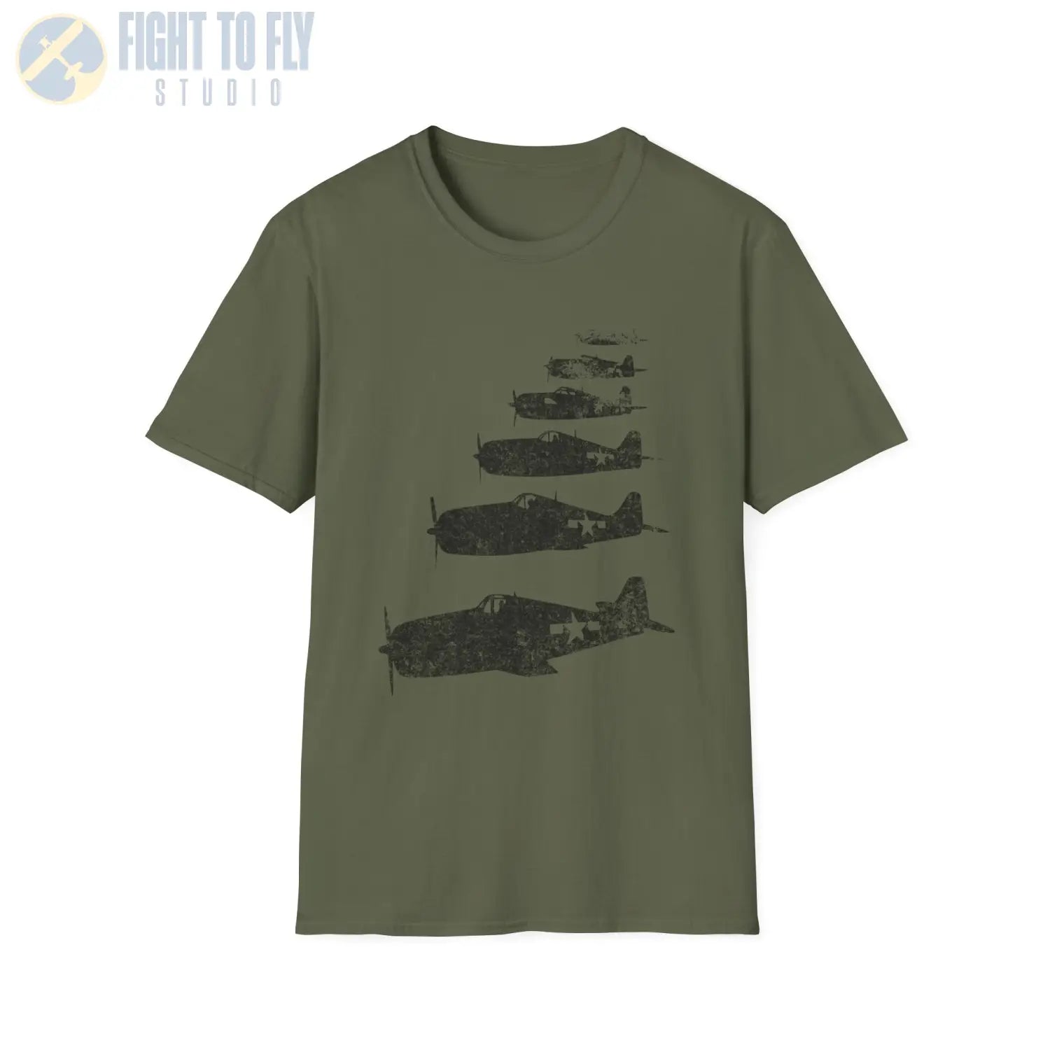 F6F Hellcat “Six in Formation” WWII T-Shirt - Pilot gifts - warbird t-shirt