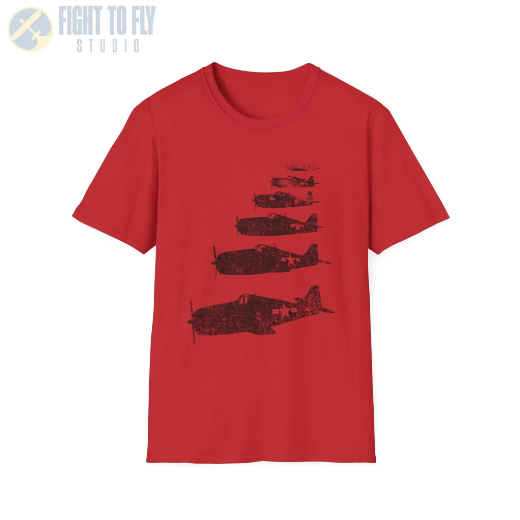 F6F Hellcat “Six in Formation” WWII T-Shirt - Pilot gifts - warbird t-shirt