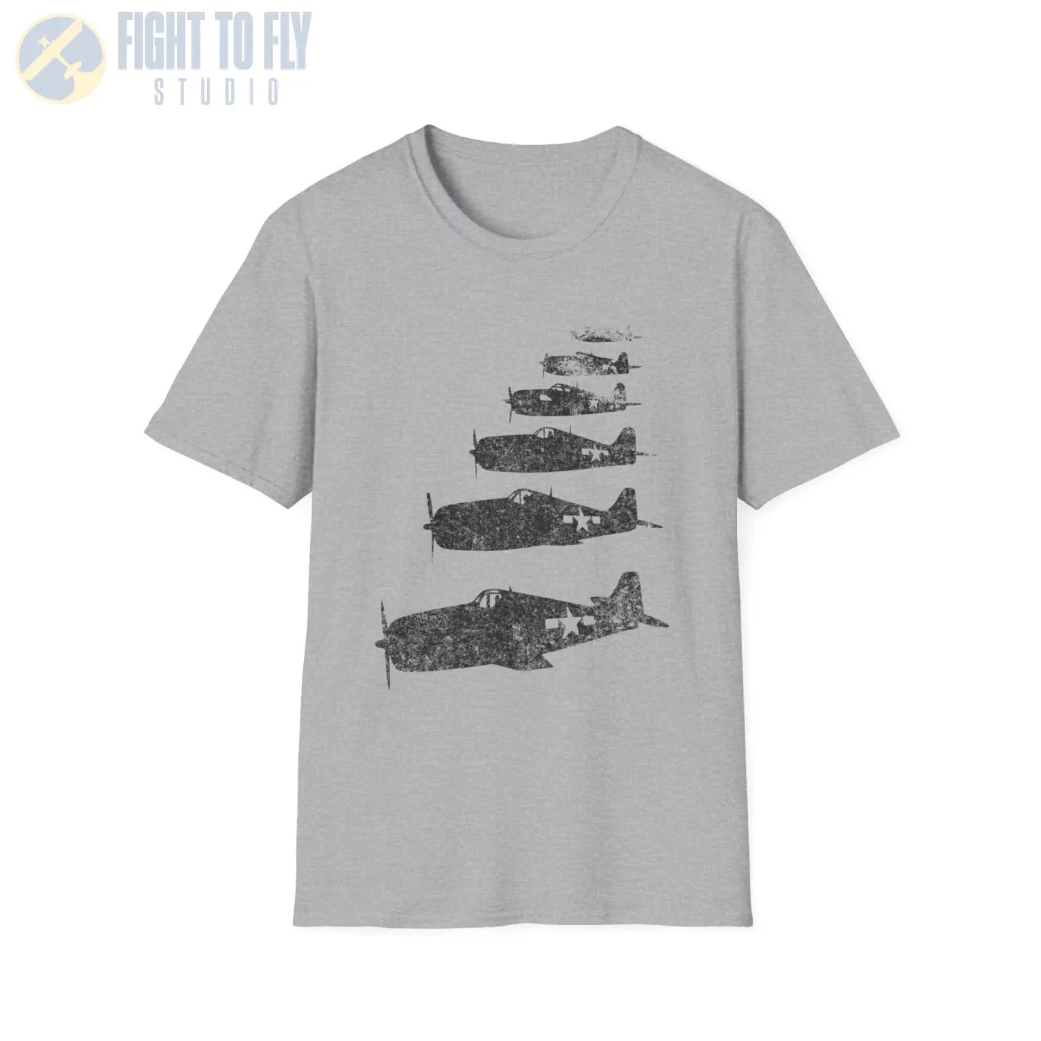 F6F Hellcat “Six in Formation” WWII T-Shirt - Pilot gifts - warbird t-shirt