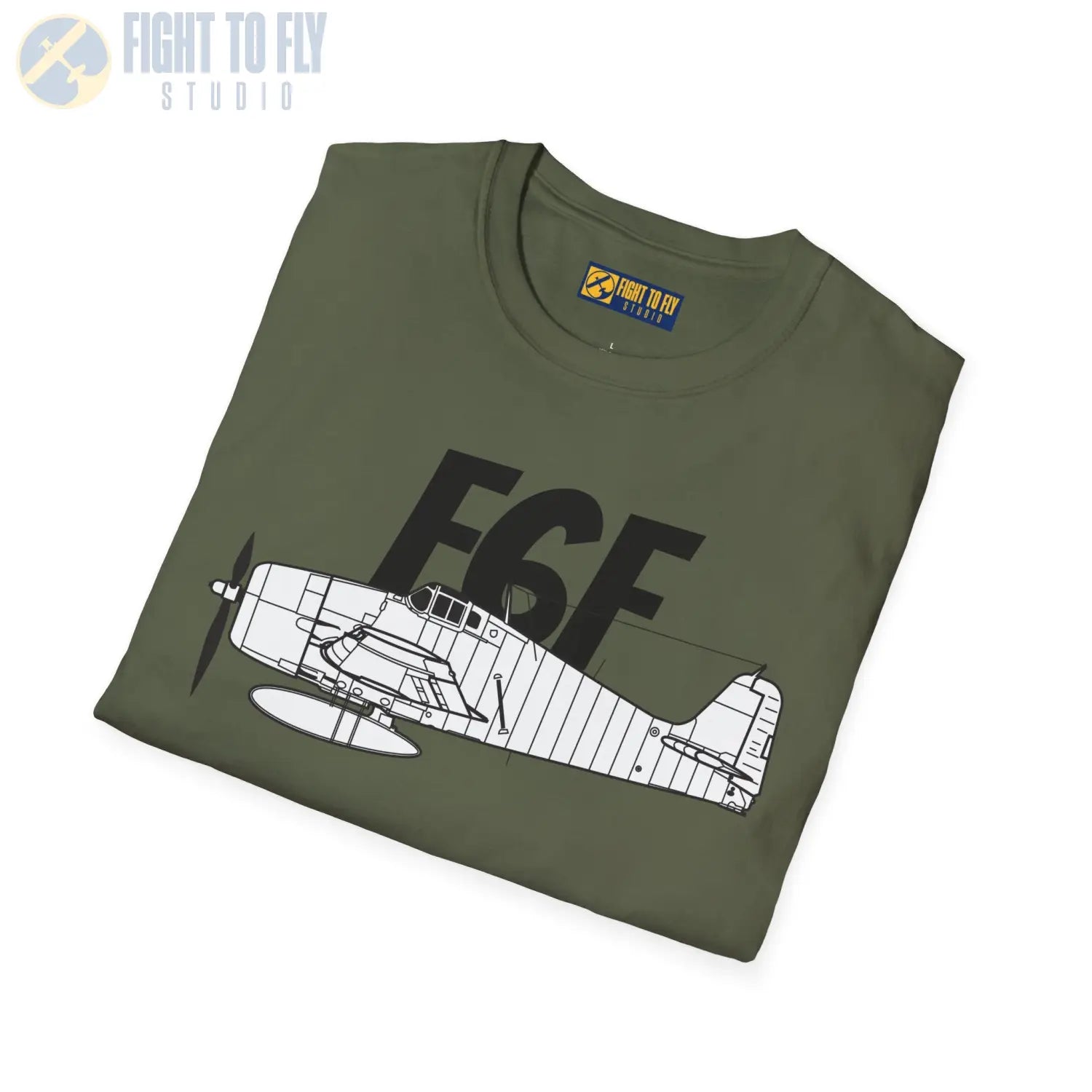 F6F Hellcat Side Profile T-Shirt - Pilot gifts - WWII warbird t-shirt