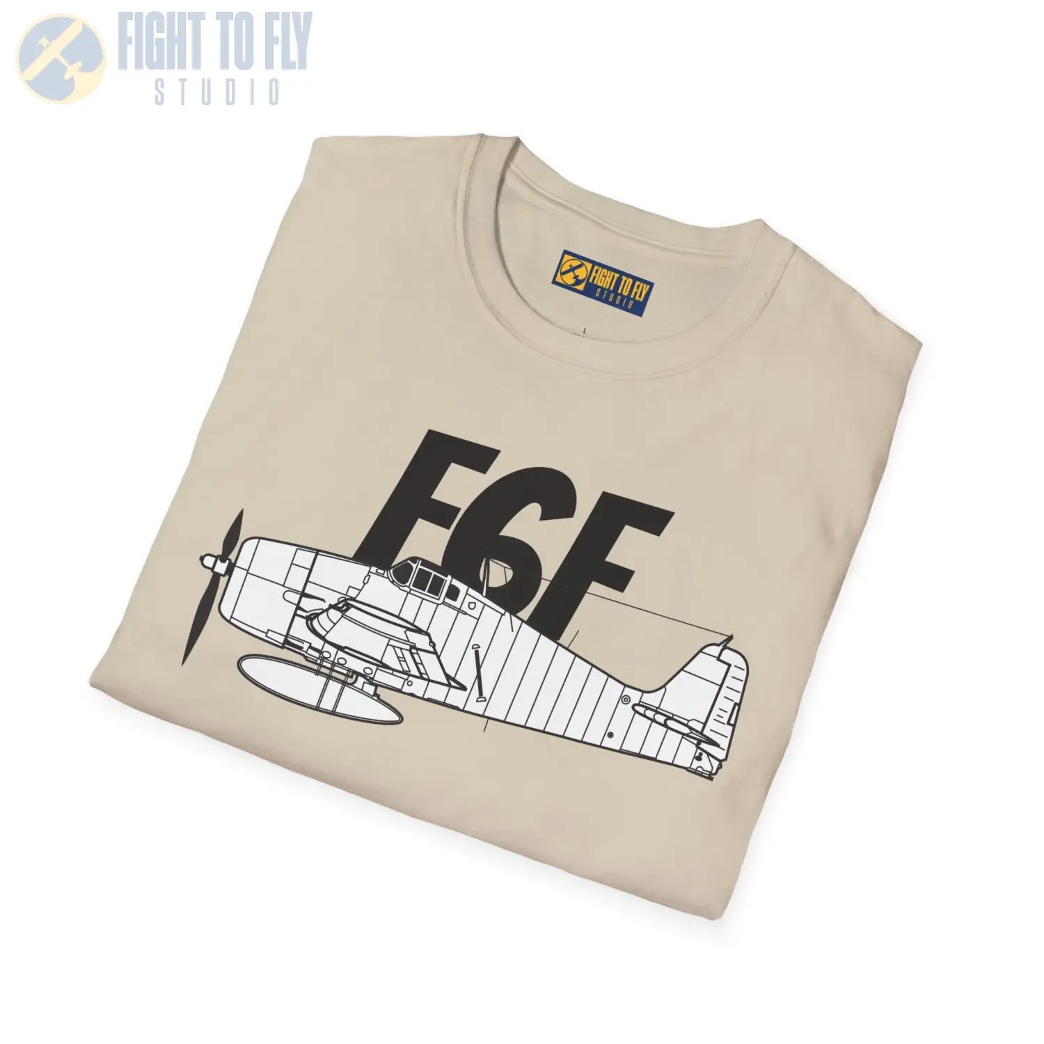 F6F Hellcat Side Profile T-Shirt - Pilot gifts - WWII warbird t-shirt