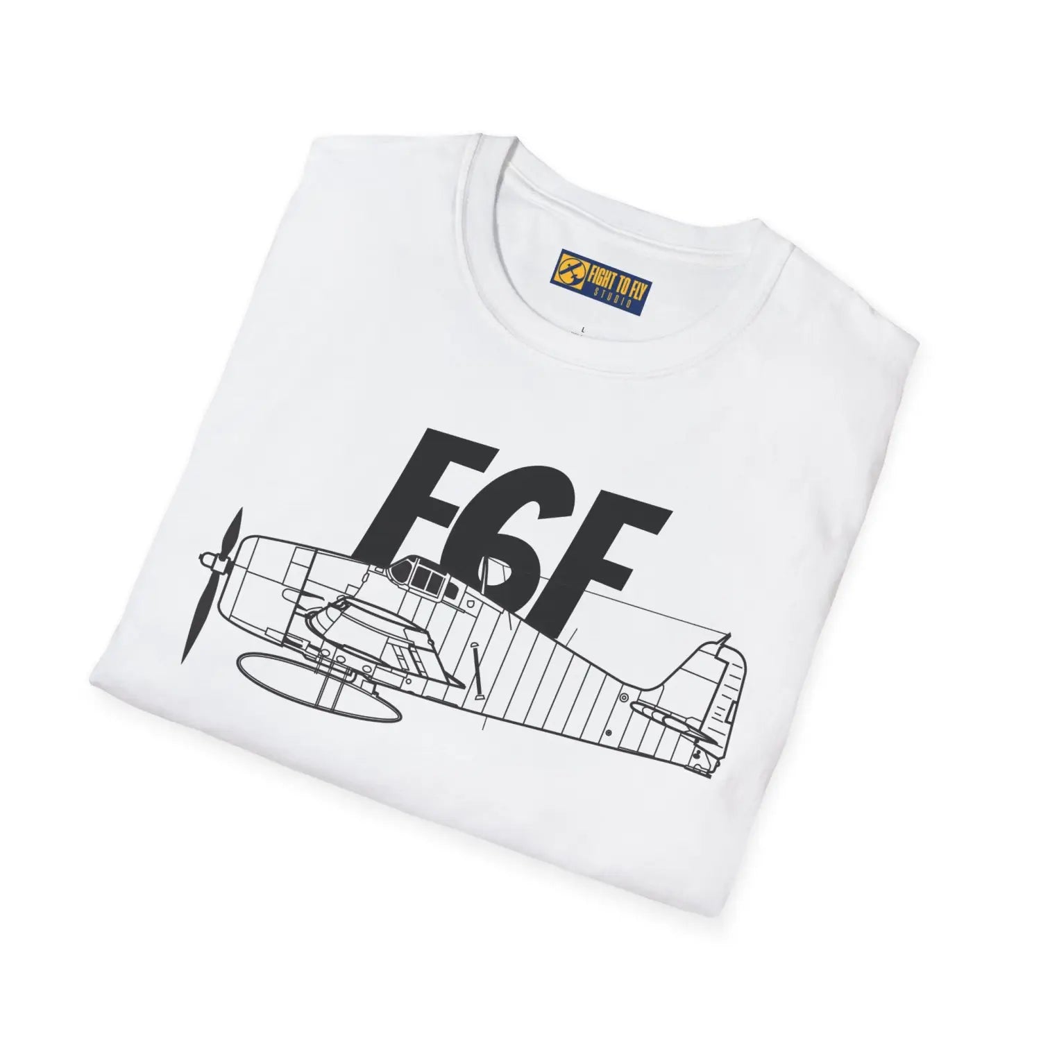 F6F Hellcat Side Profile T-Shirt - Pilot gifts - WWII warbird t-shirt