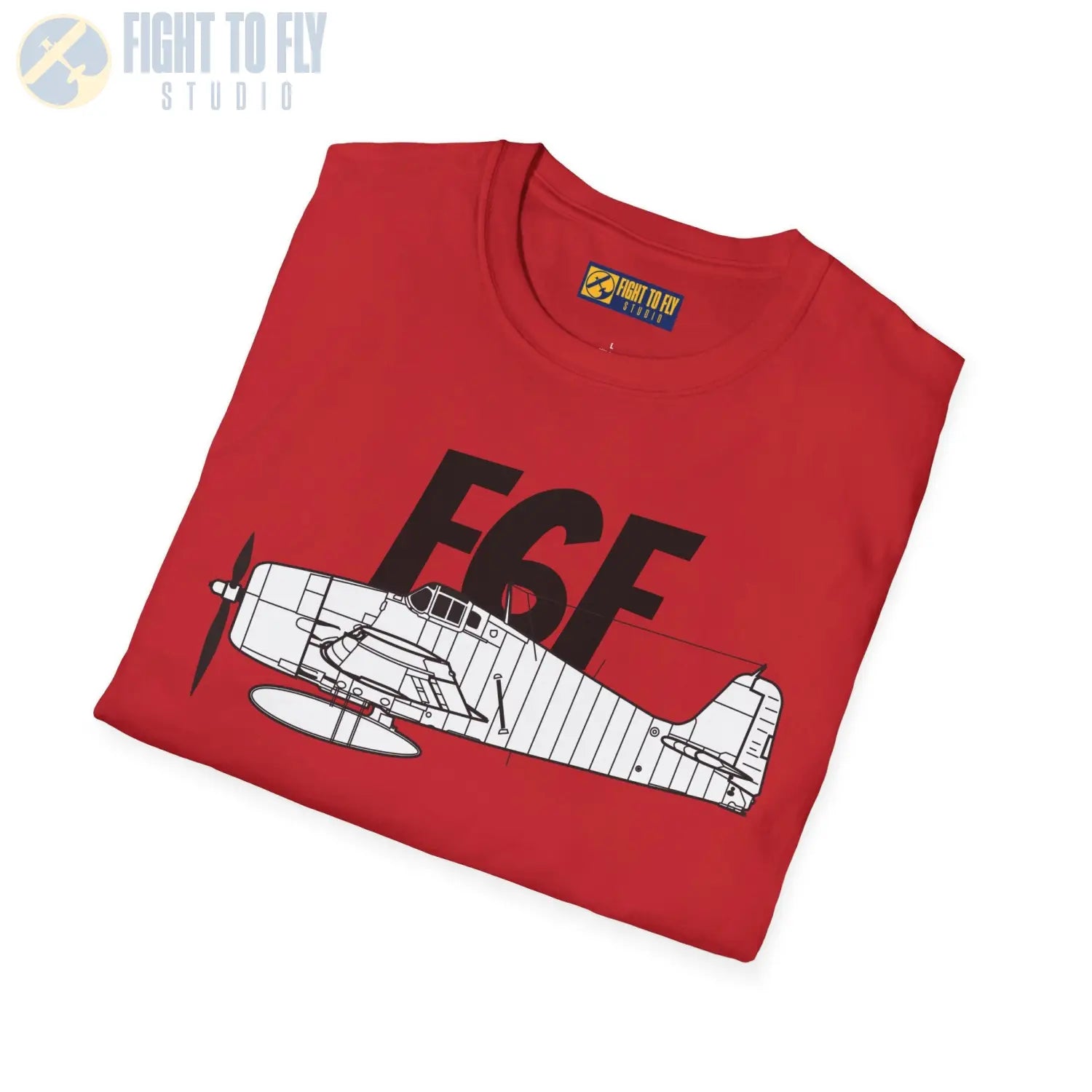 F6F Hellcat Side Profile T-Shirt - Pilot gifts - WWII warbird t-shirt