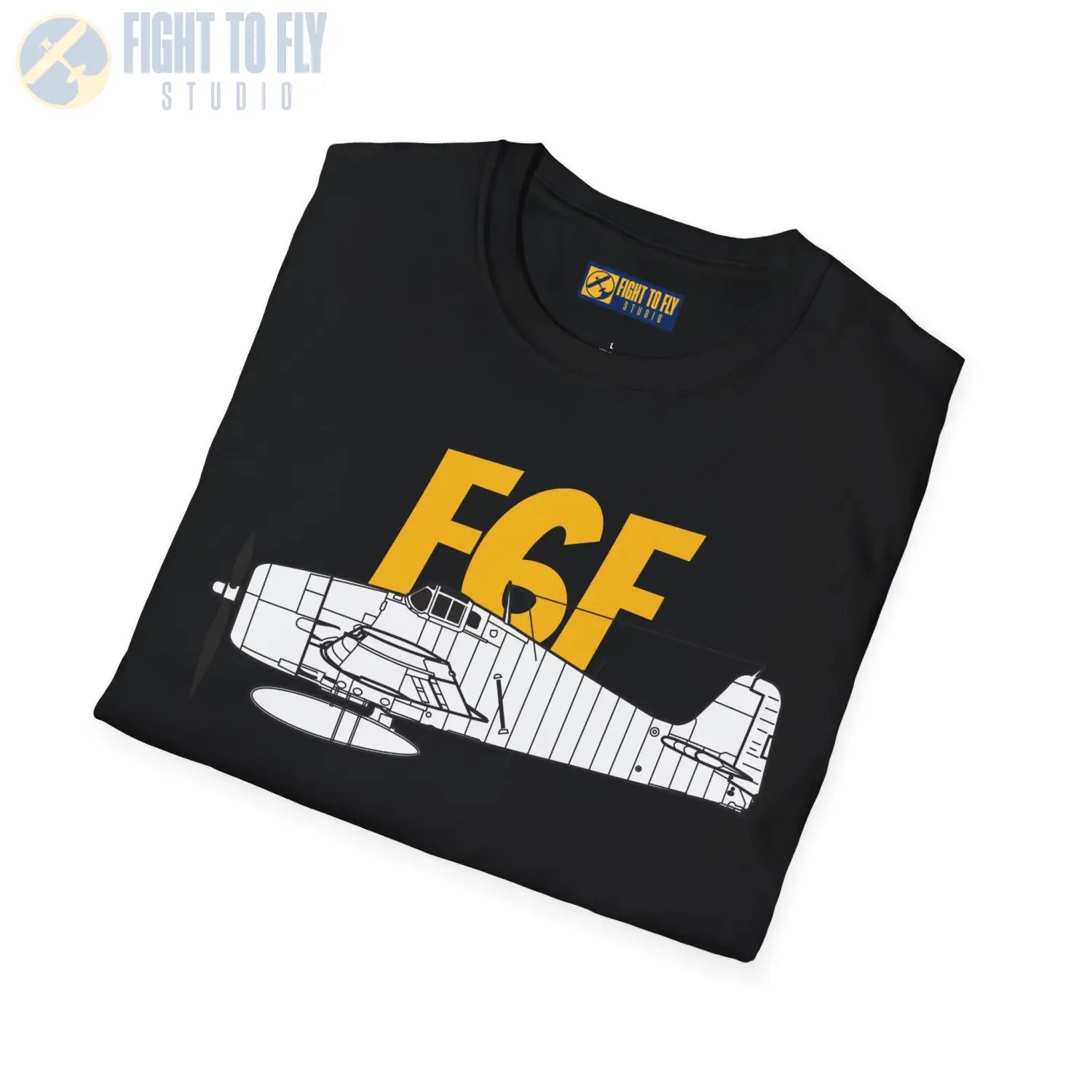 F6F Hellcat Side Profile T-Shirt - Pilot gifts - WWII warbird t-shirt