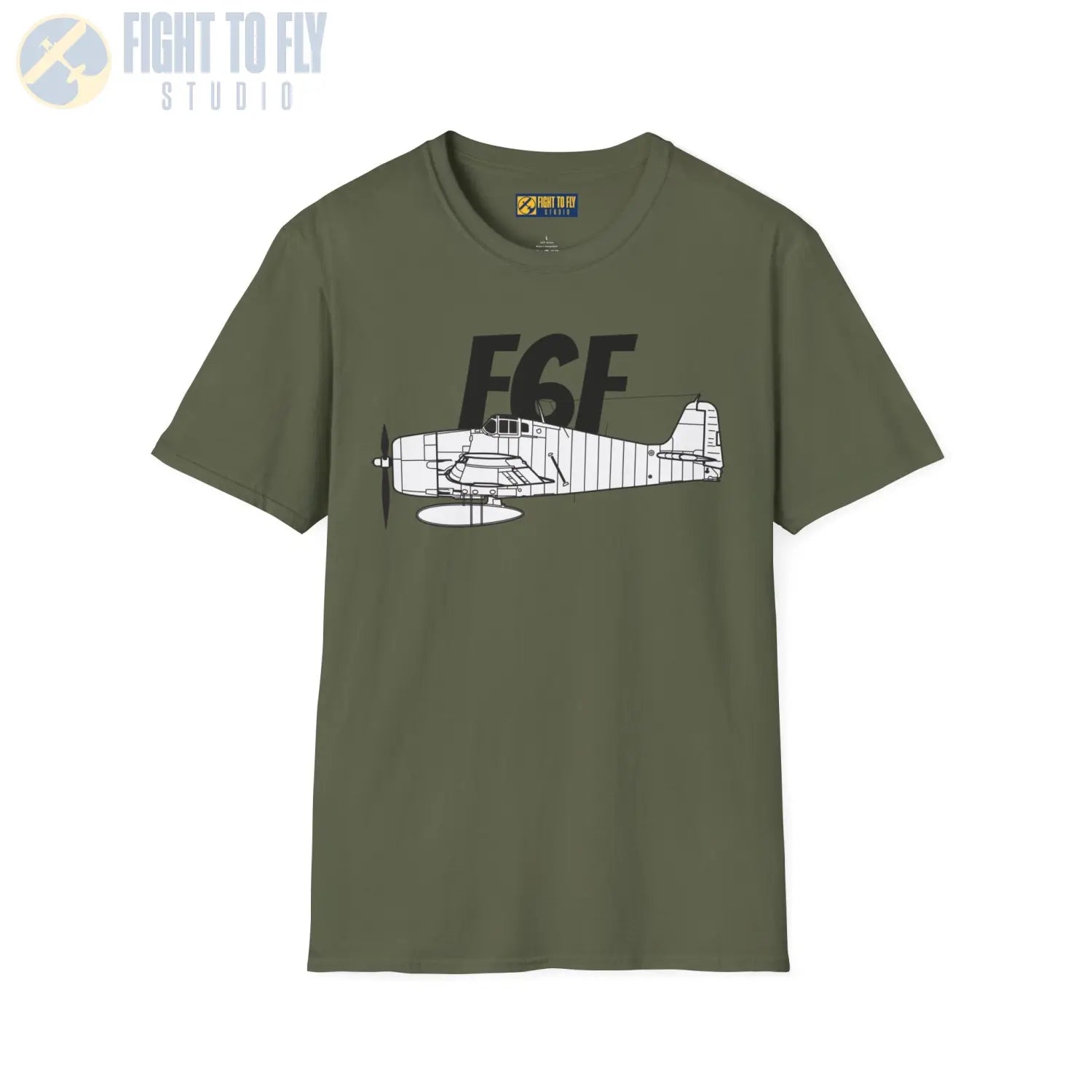 F6F Hellcat Side Profile T-Shirt - Pilot gifts - WWII warbird t-shirt