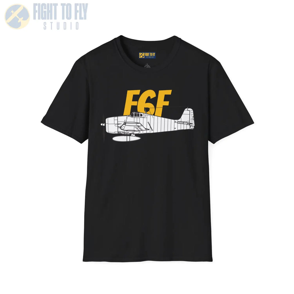 F6F Hellcat Side Profile T-Shirt - Pilot gifts - WWII warbird t-shirt