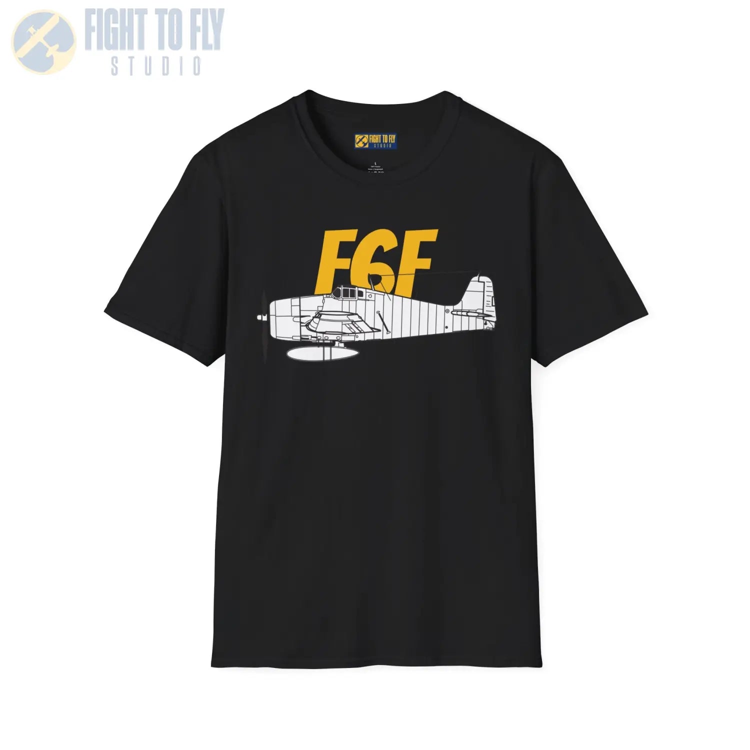 F6F Hellcat Side Profile T-Shirt - Pilot gifts - WWII warbird t-shirt