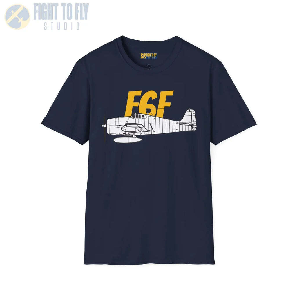 F6F Hellcat Side Profile T-Shirt - Pilot gifts - WWII warbird t-shirt