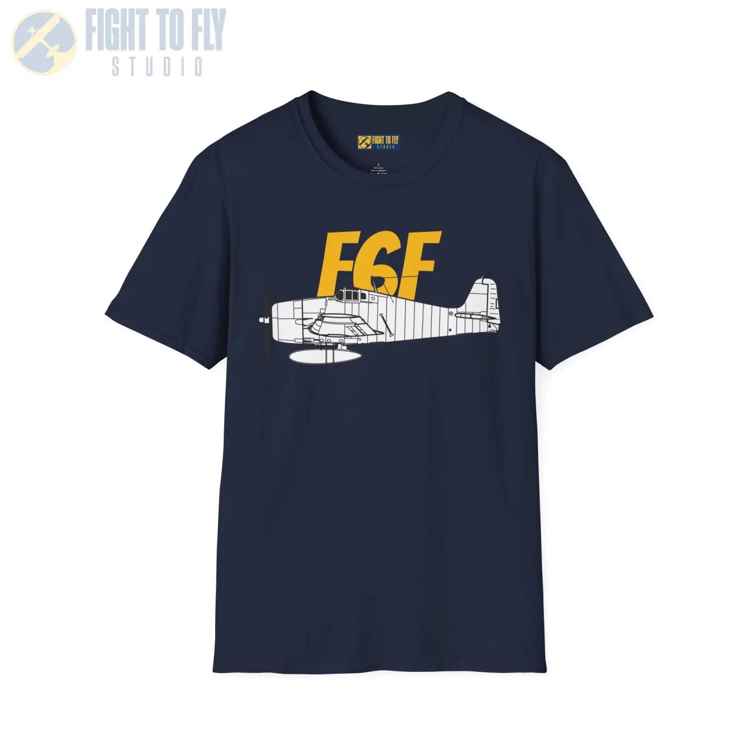 F6F Hellcat Side Profile T-Shirt - Pilot gifts - WWII warbird t-shirt