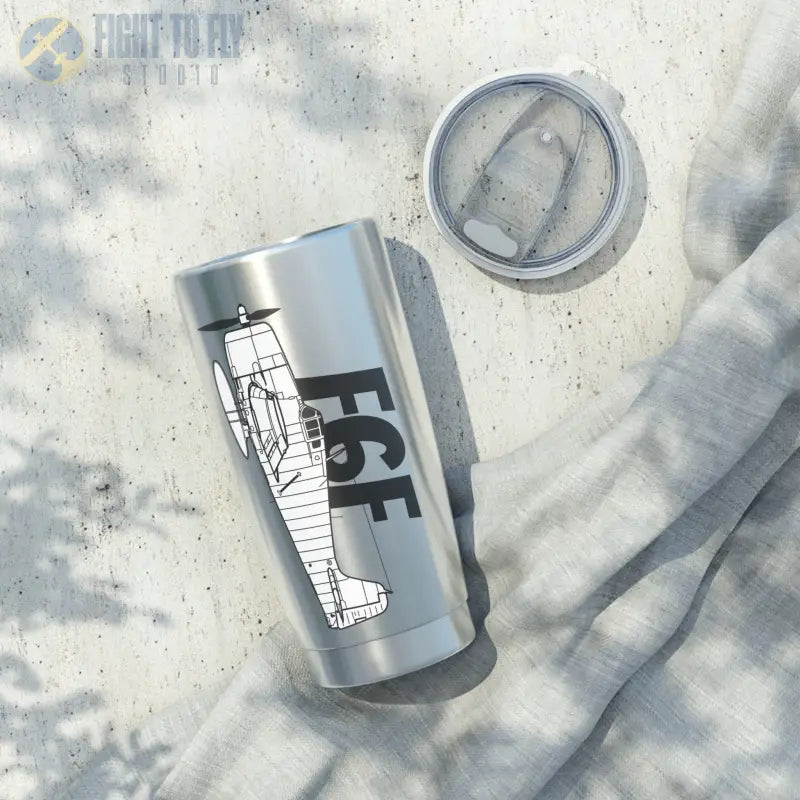 F6F Tumbler – WWII Navy Dominator Side Profile - Mug - Pilot gifts - warbird t-shirt