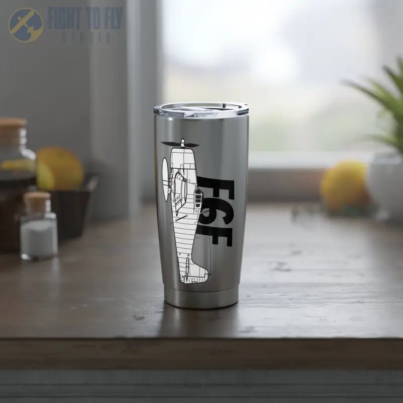 F6F Tumbler – WWII Navy Dominator Side Profile - Mug - Pilot gifts - warbird t-shirt