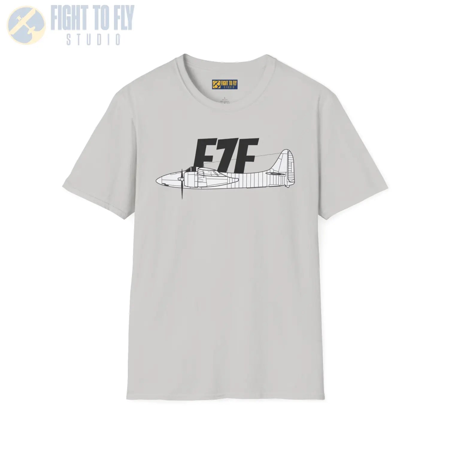 F7F Tigercat Side Profile T-Shirt - Pilot gifts - WWII warbird t-shirt
