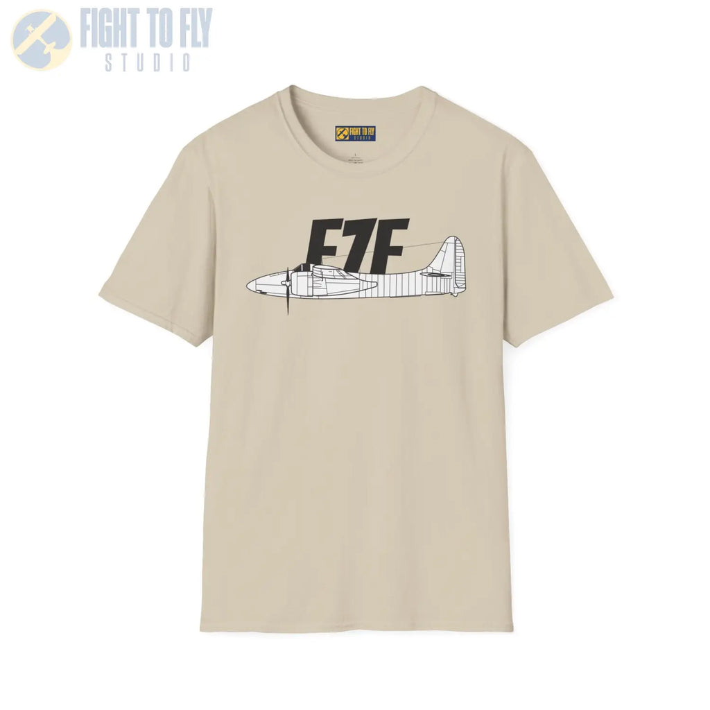 F7F Tigercat Side Profile T-Shirt - Pilot gifts - WWII warbird t-shirt
