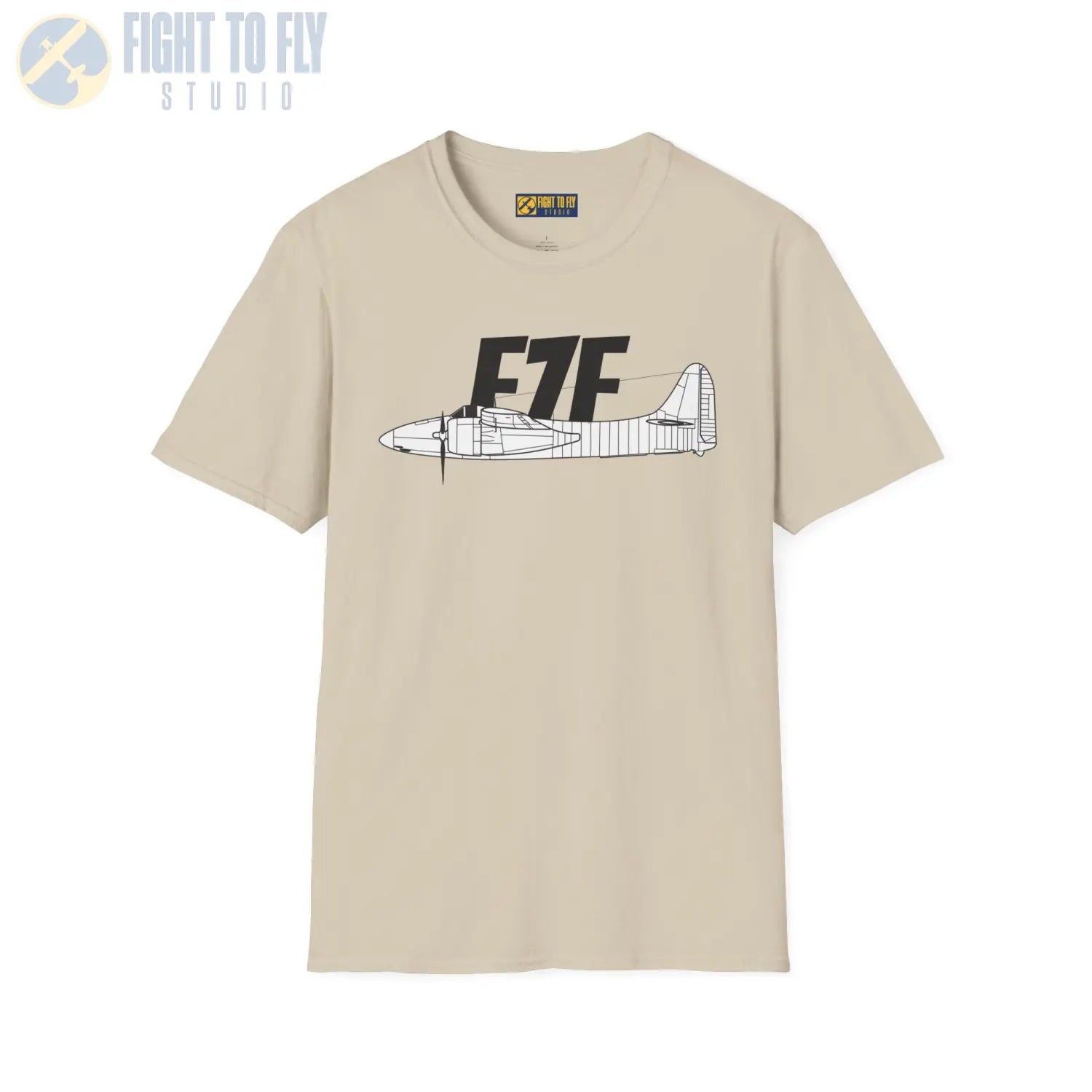 F7F Tigercat Side Profile T-Shirt - Pilot gifts - WWII warbird t-shirt