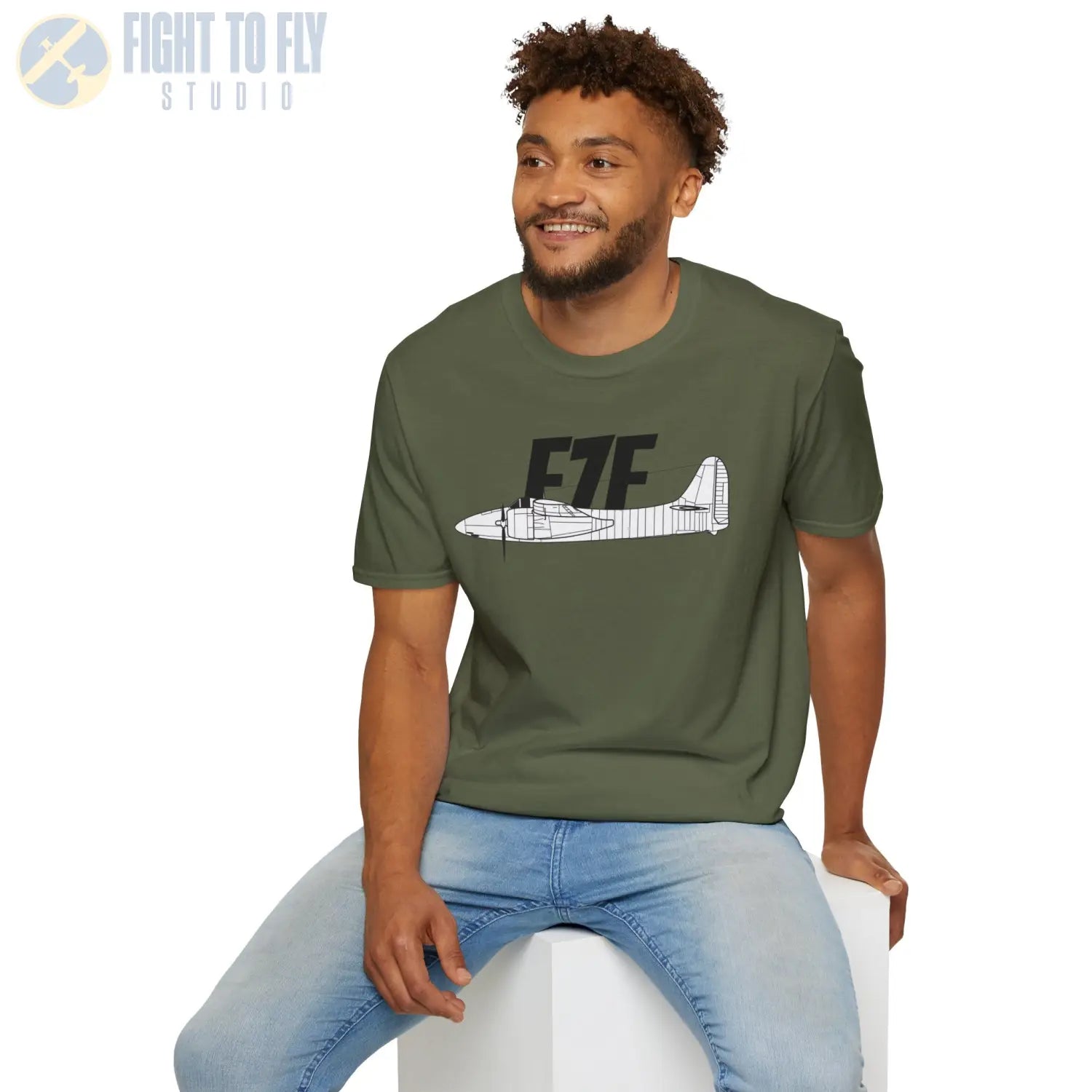 F7F Tigercat Side Profile T-Shirt - Pilot gifts - WWII warbird t-shirt