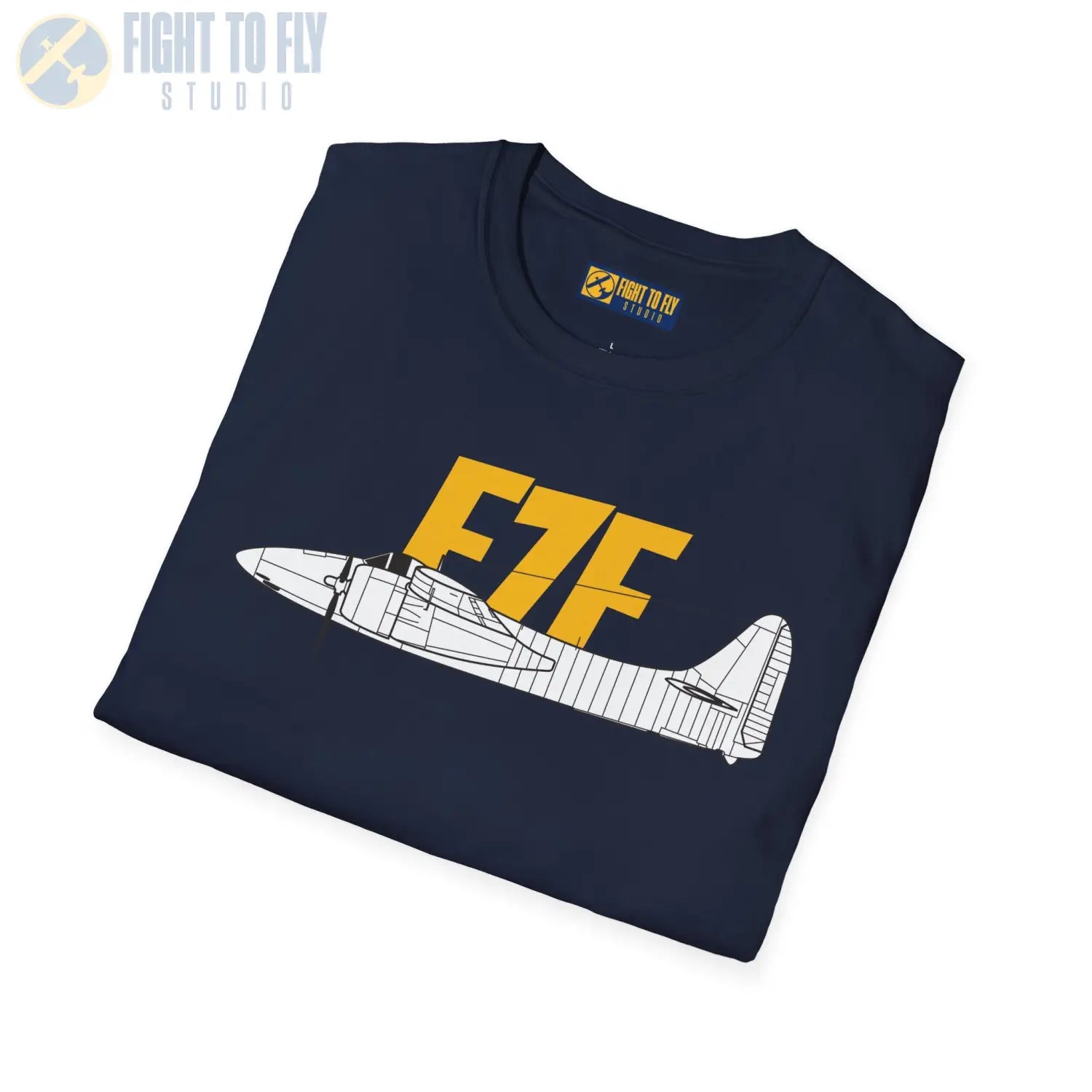 F7F Tigercat Side Profile T-Shirt - Pilot gifts - WWII warbird t-shirt