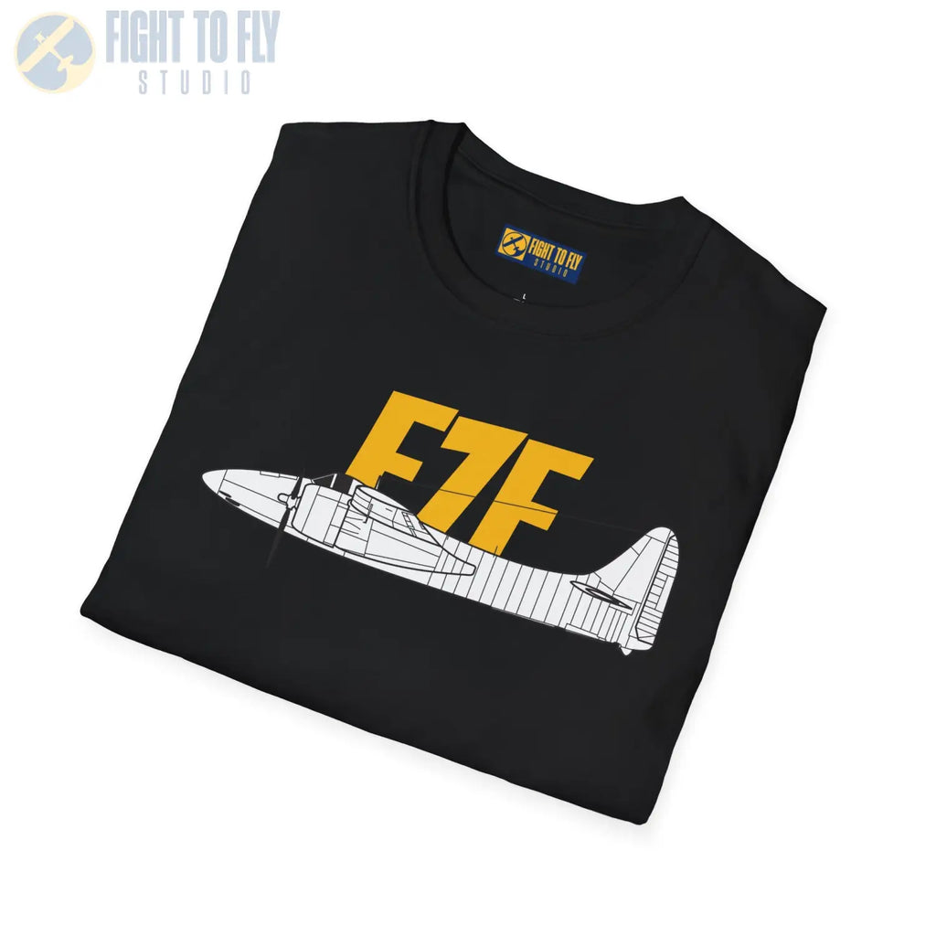 F7F Tigercat Side Profile T-Shirt - Pilot gifts - WWII warbird t-shirt