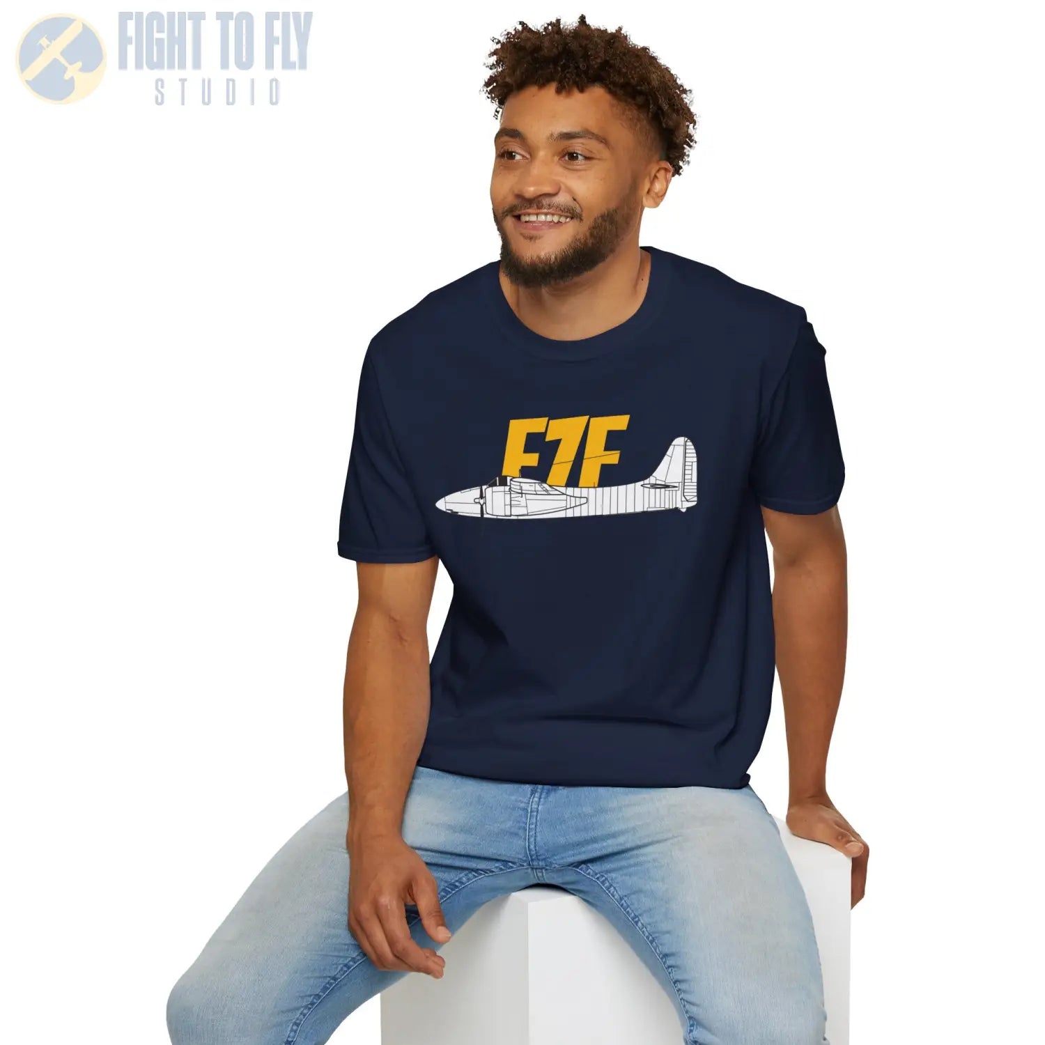 F7F Tigercat Side Profile T-Shirt - Pilot gifts - WWII warbird t-shirt