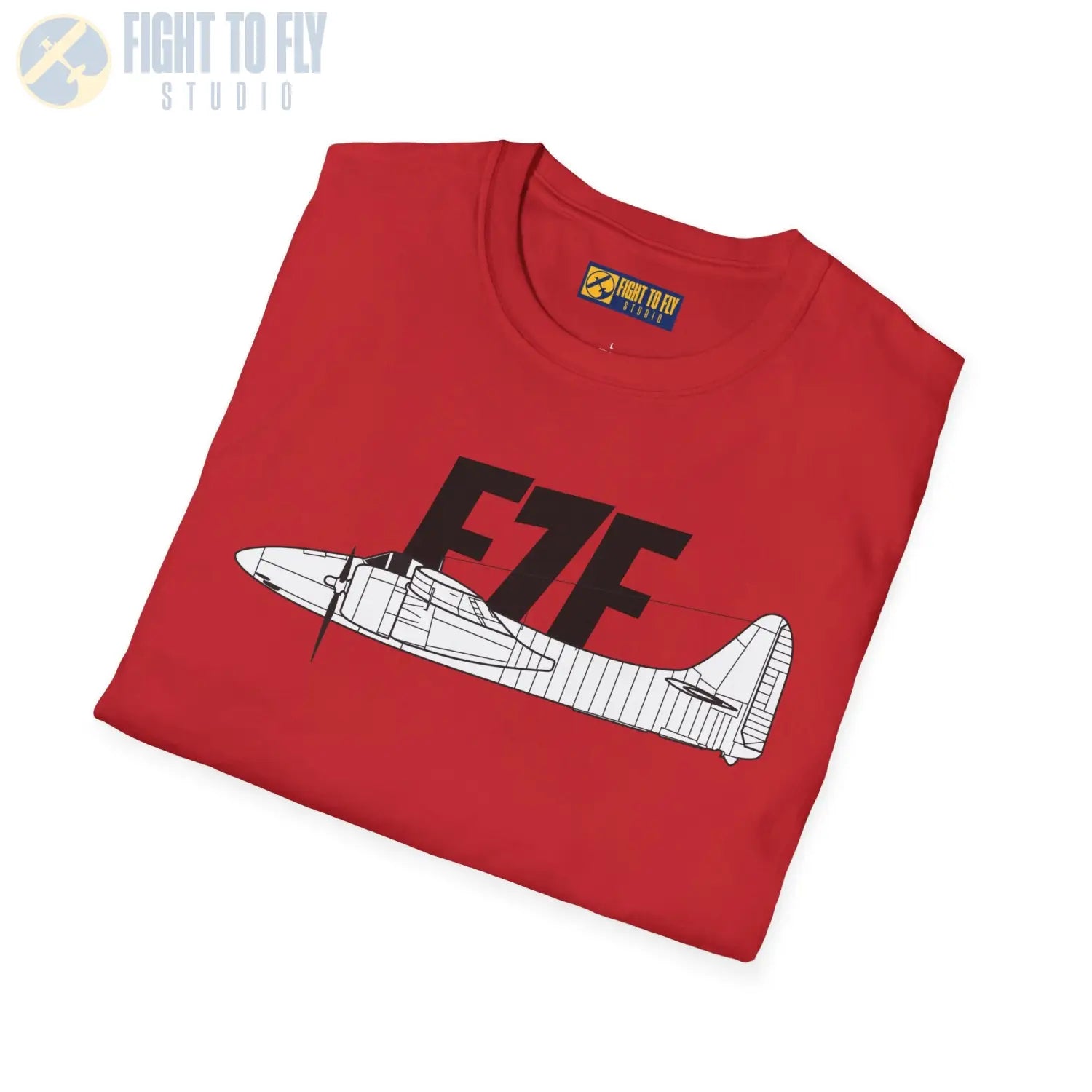 F7F Tigercat Side Profile T-Shirt - Pilot gifts - WWII warbird t-shirt