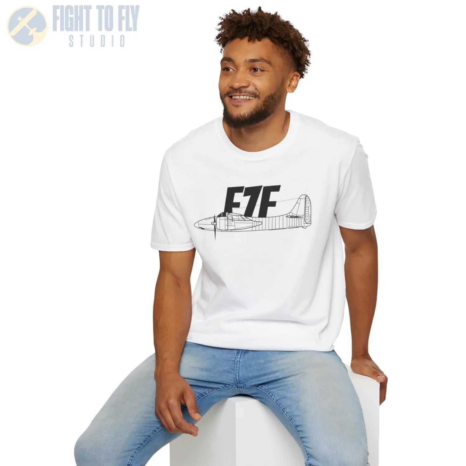 F7F Tigercat Side Profile T-Shirt - Pilot gifts - WWII warbird t-shirt