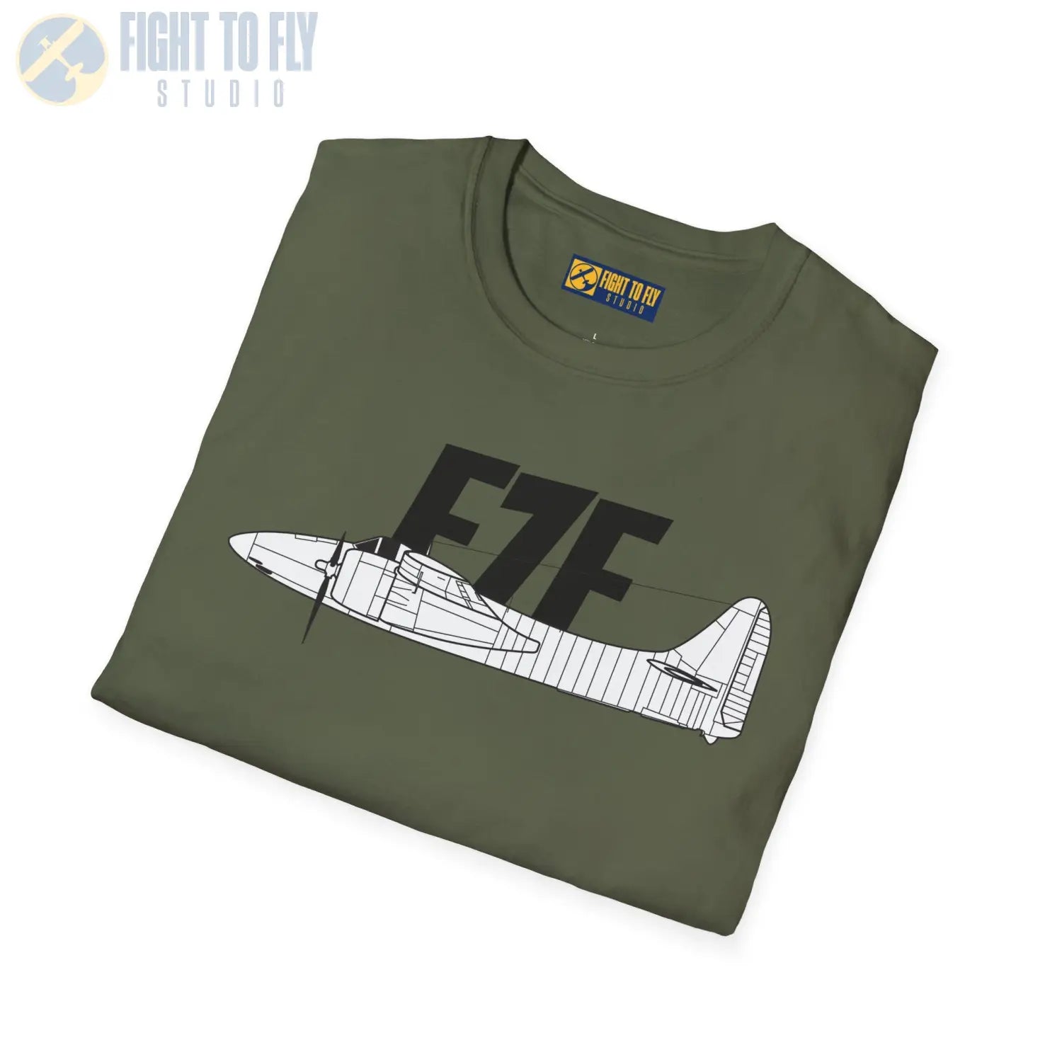 F7F Tigercat Side Profile T-Shirt - Pilot gifts - WWII warbird t-shirt