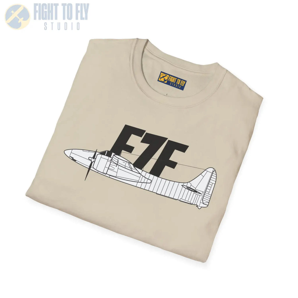 F7F Tigercat Side Profile T-Shirt - Pilot gifts - WWII warbird t-shirt