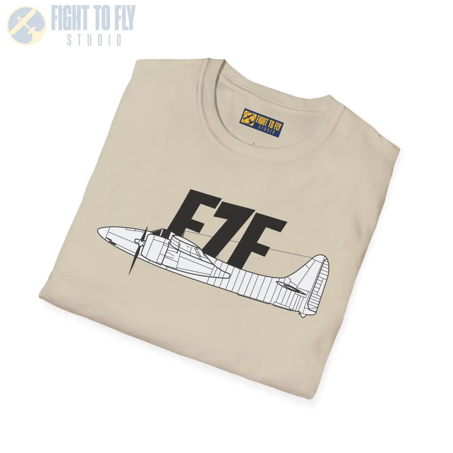 F7F Tigercat Side Profile T-Shirt - Pilot gifts - WWII warbird t-shirt