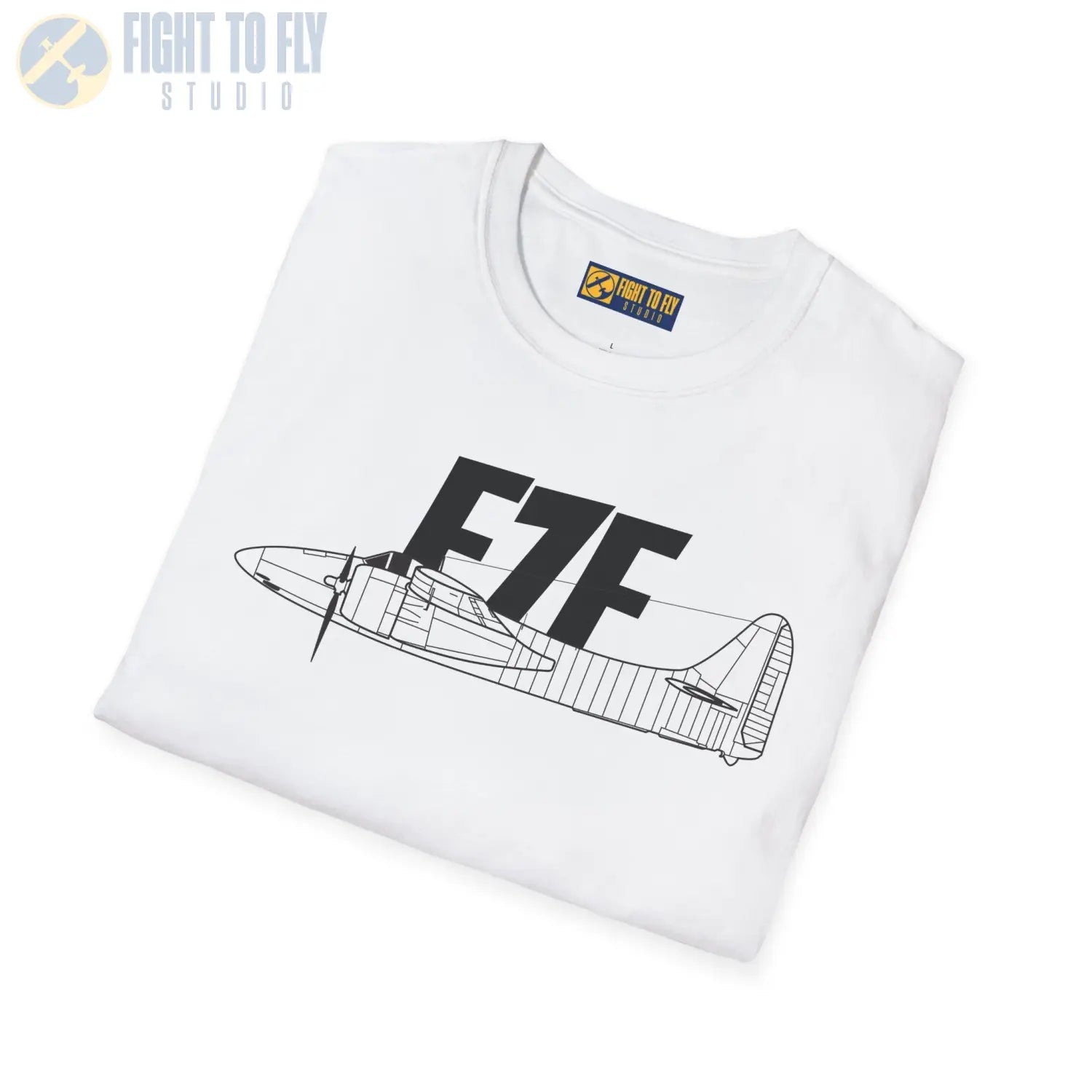 F7F Tigercat Side Profile T-Shirt - Pilot gifts - WWII warbird t-shirt