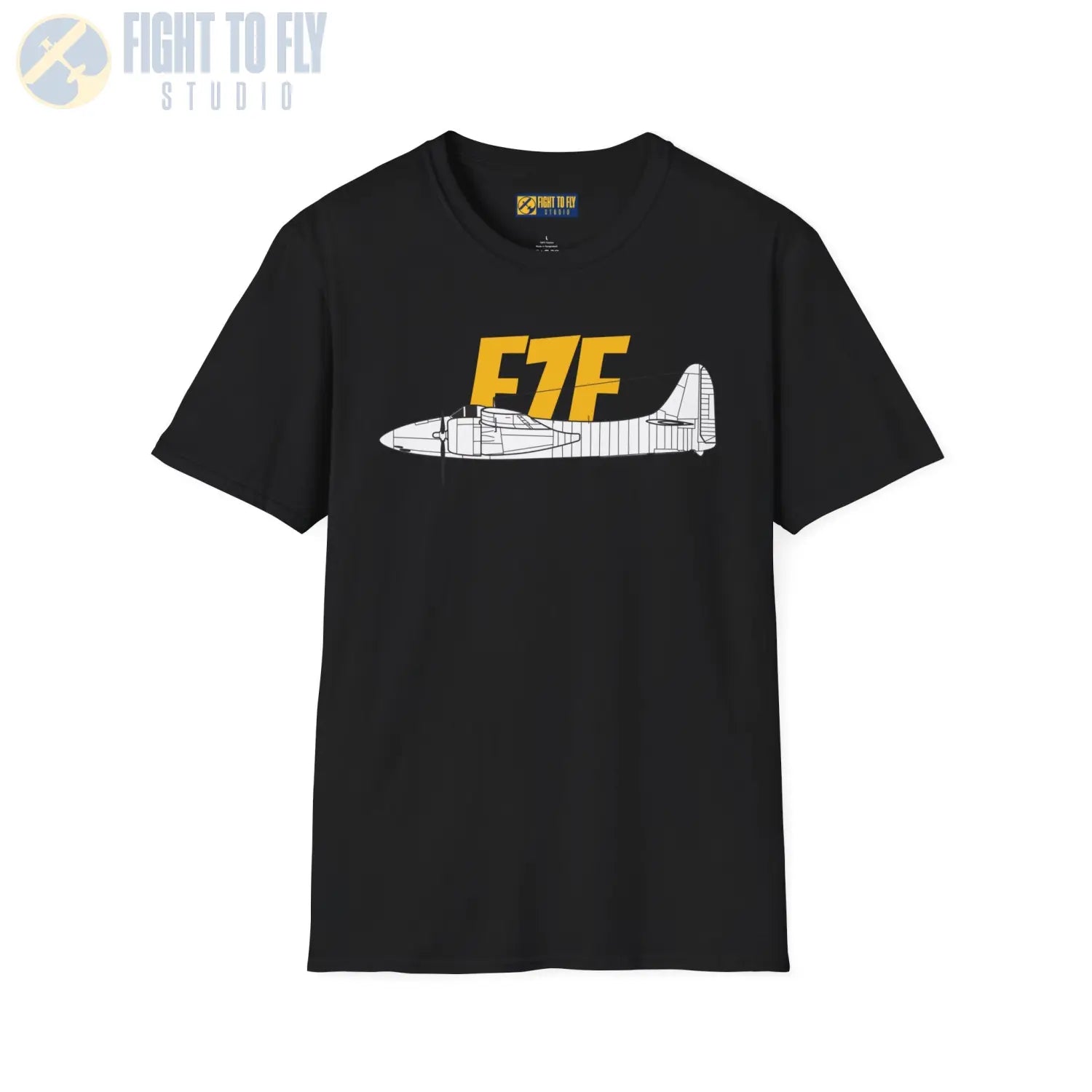 F7F Tigercat Side Profile T-Shirt - Pilot gifts - WWII warbird t-shirt
