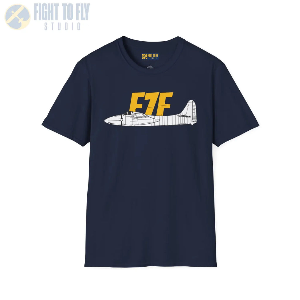F7F Tigercat Side Profile T-Shirt - Pilot gifts - WWII warbird t-shirt