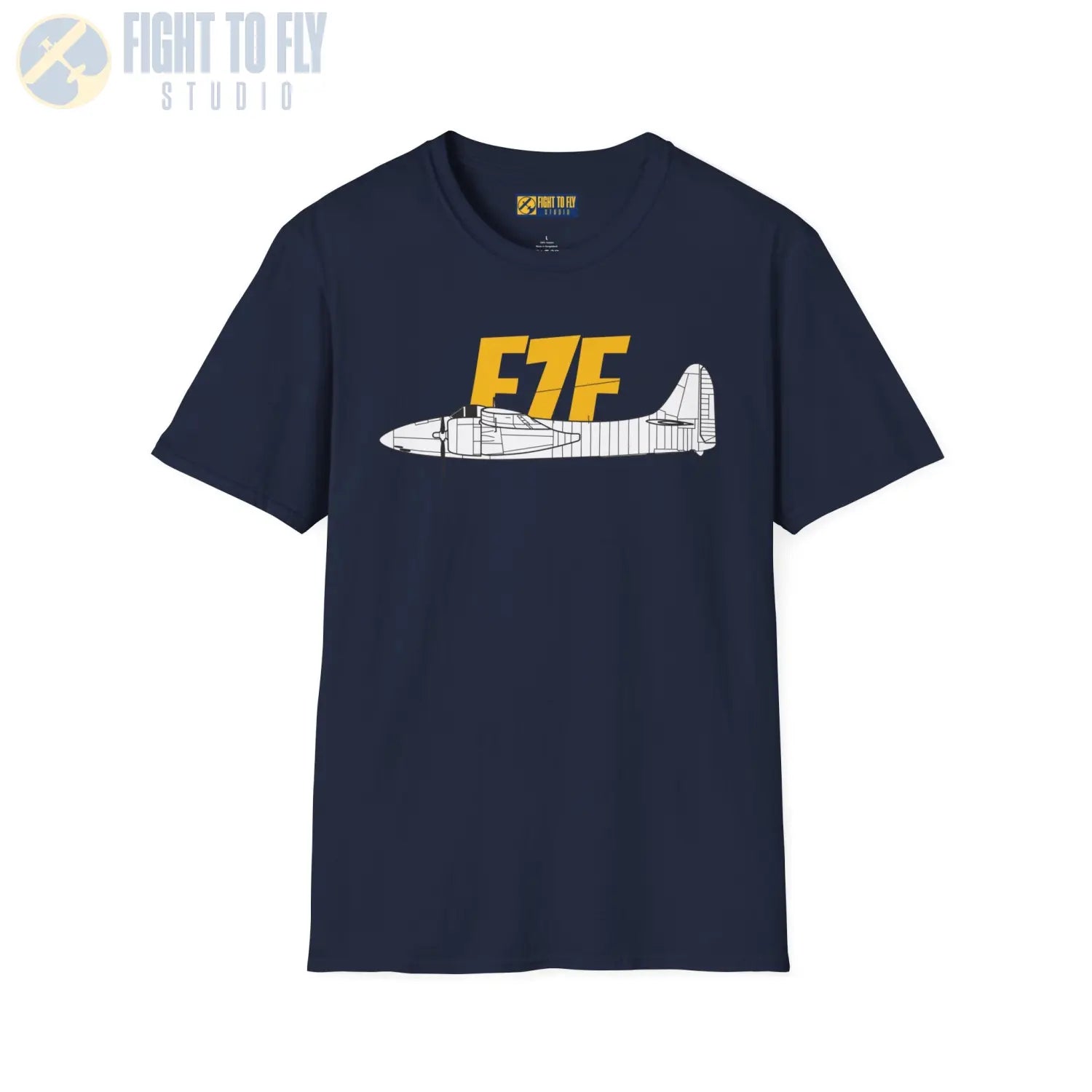F7F Tigercat Side Profile T-Shirt - Pilot gifts - WWII warbird t-shirt