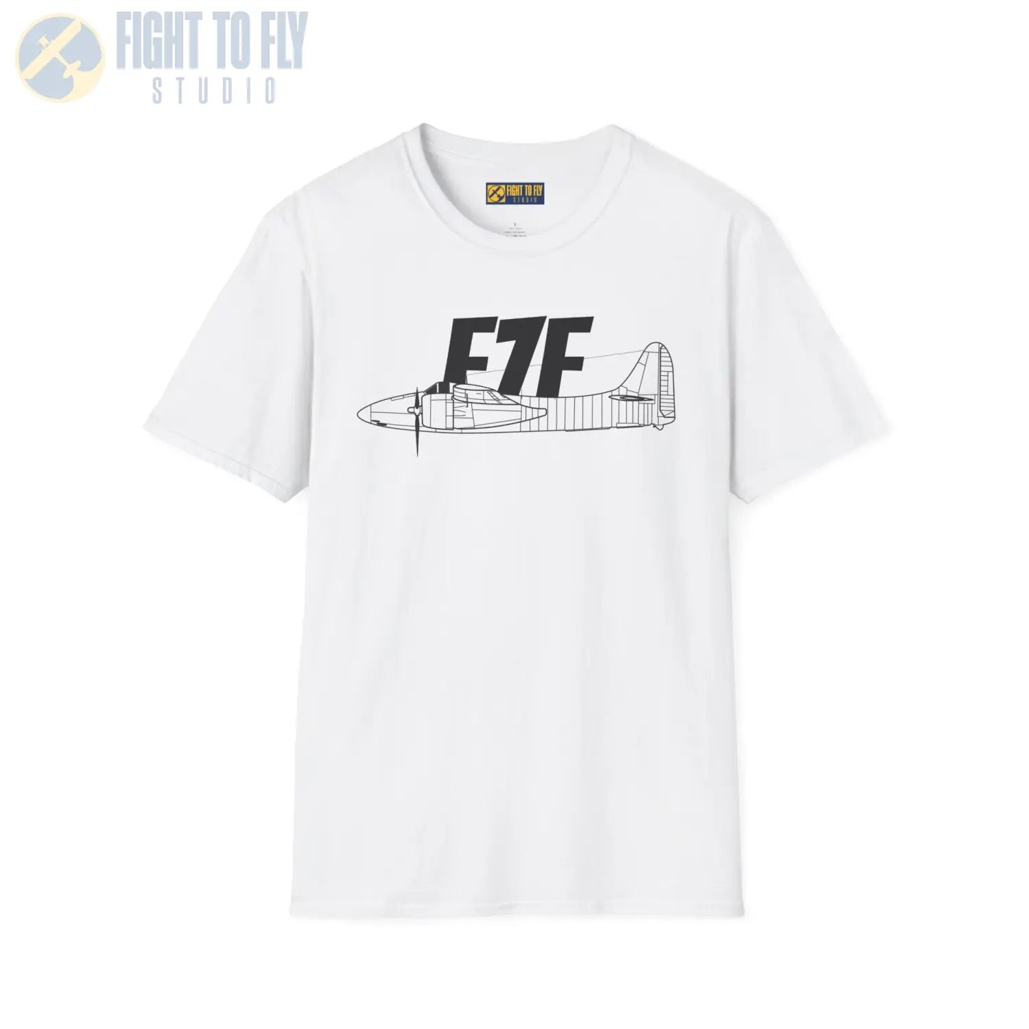 F7F Tigercat Side Profile T-Shirt - Pilot gifts - WWII warbird t-shirt