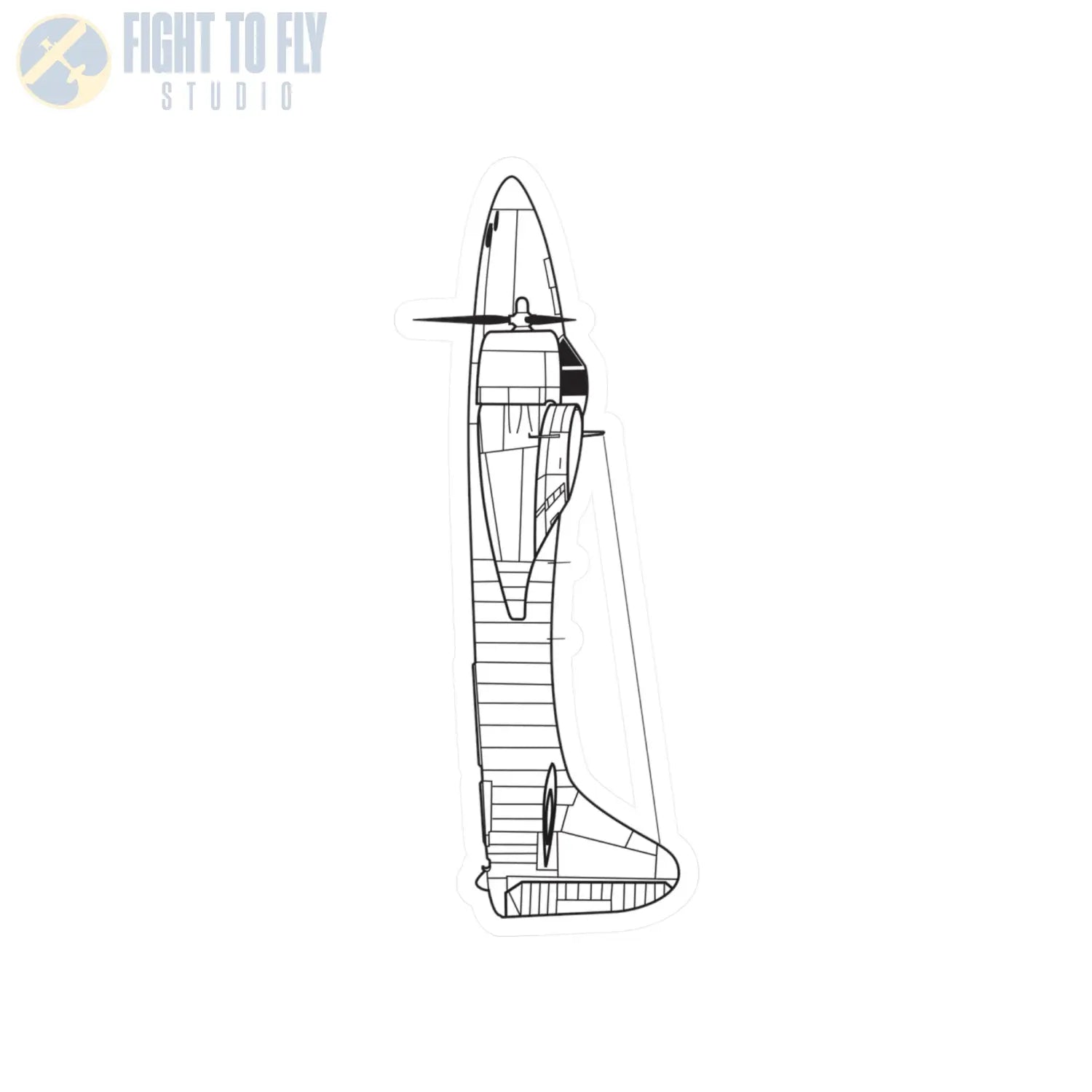 F7F Tigercat Kiss-Cut Vinyl Decal - Paper products - Pilot gifts - WWII warbird t-shirt