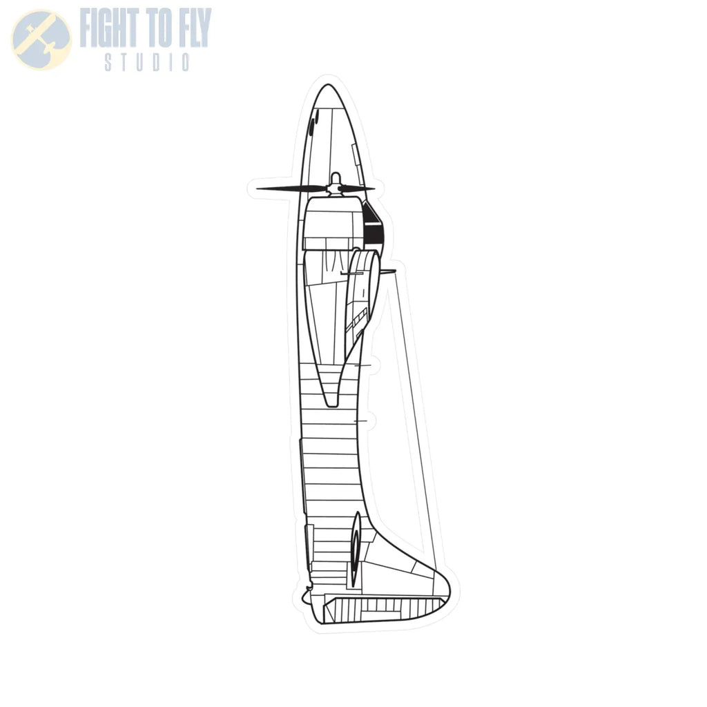 F7F Tigercat Kiss-Cut Vinyl Decal - Paper products - Pilot gifts - WWII warbird t-shirt