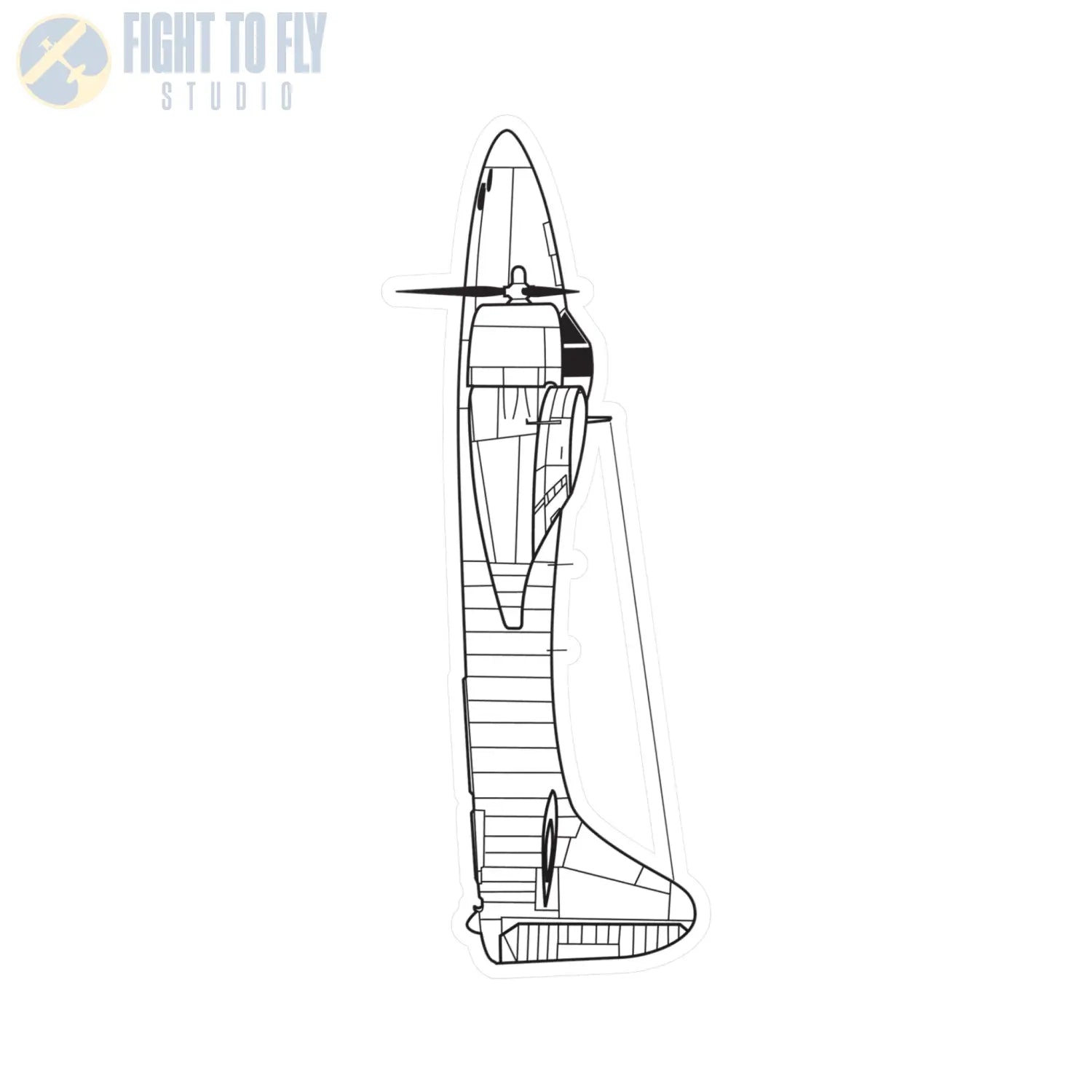 F7F Tigercat Kiss-Cut Vinyl Decal - Paper products - Pilot gifts - WWII warbird t-shirt