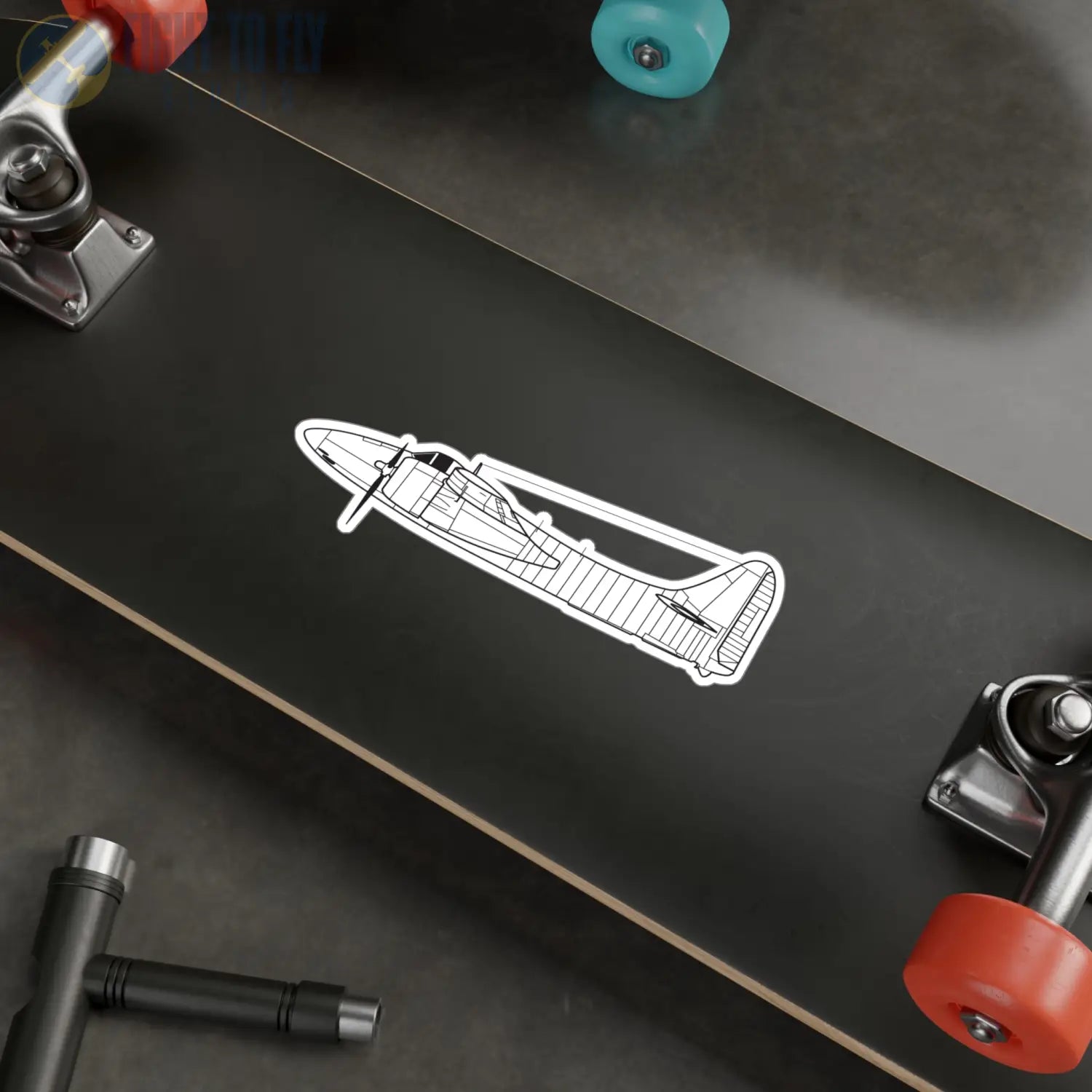 F7F Tigercat Kiss-Cut Vinyl Decal - Paper products - Pilot gifts - WWII warbird t-shirt