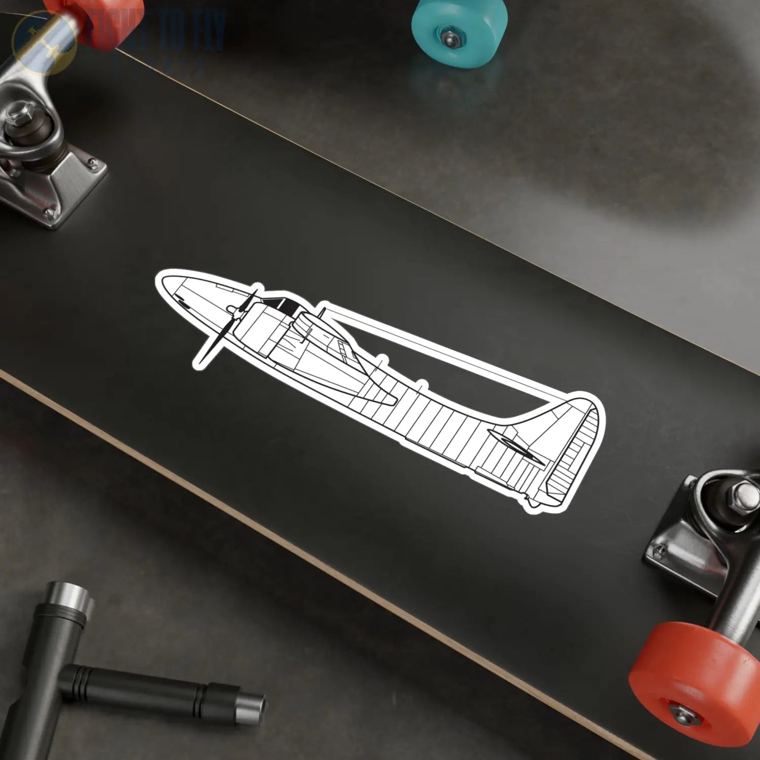 F7F Tigercat Kiss-Cut Vinyl Decal - Paper products - Pilot gifts - WWII warbird t-shirt