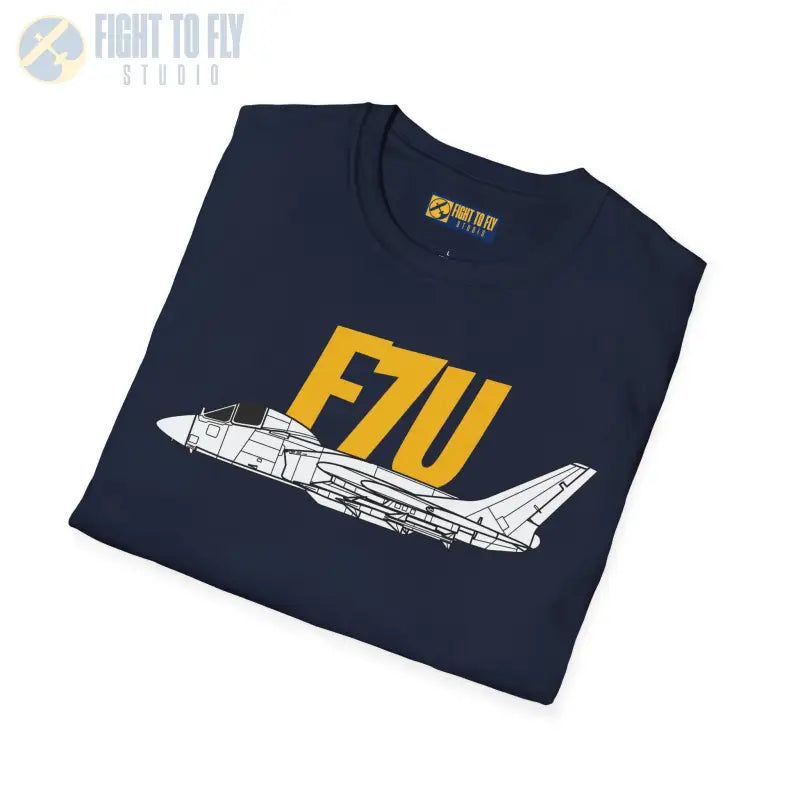 F7U Side Profile T-Shirt – Jet Age Navy Fighter Tee - Pilot gifts - WWII warbird t-shirt