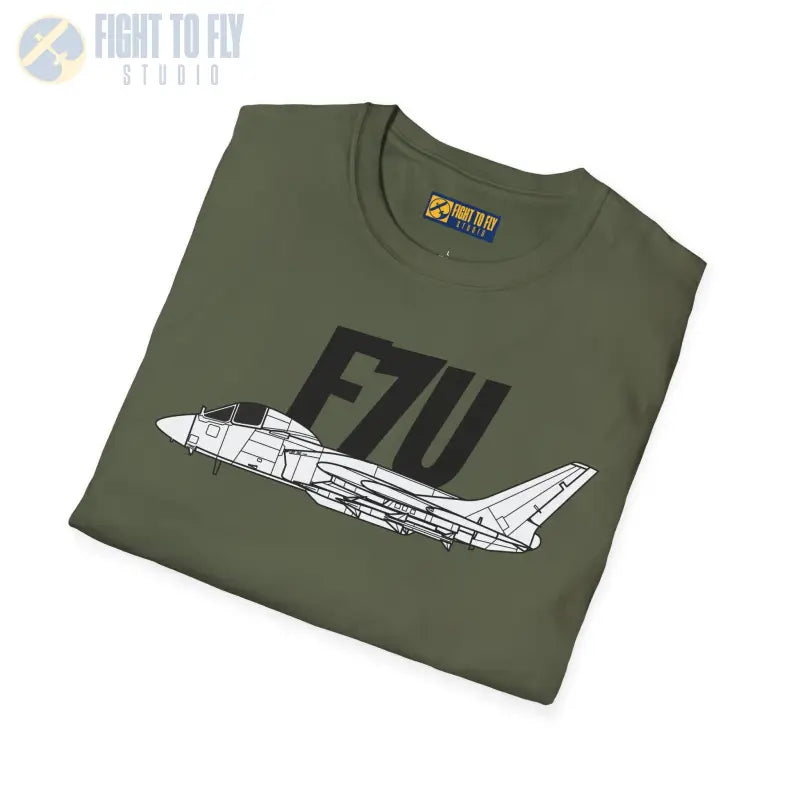 F7U Side Profile T-Shirt – Jet Age Navy Fighter Tee - Pilot gifts - WWII warbird t-shirt