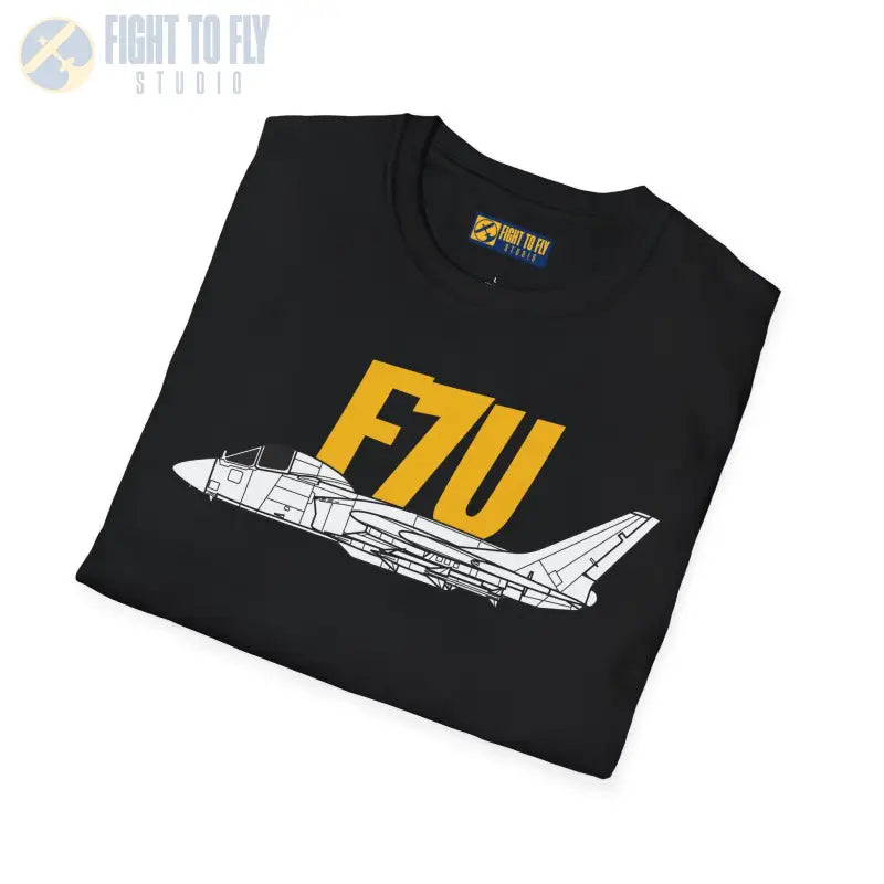 F7U Side Profile T-Shirt – Jet Age Navy Fighter Tee - Pilot gifts - WWII warbird t-shirt