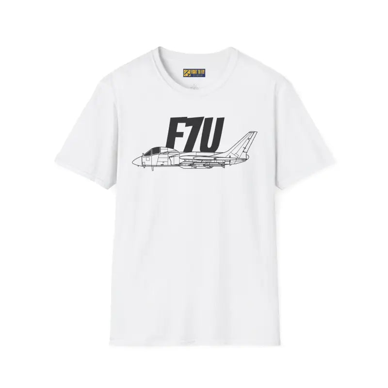 F7U Cutlass Side Profile T-Shirt - Pilot gifts - WWII warbird t-shirt