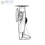 F8F Bearcat Kiss-Cut Vinyl Decal - Paper products - Pilot gifts - WWII warbird t-shirt