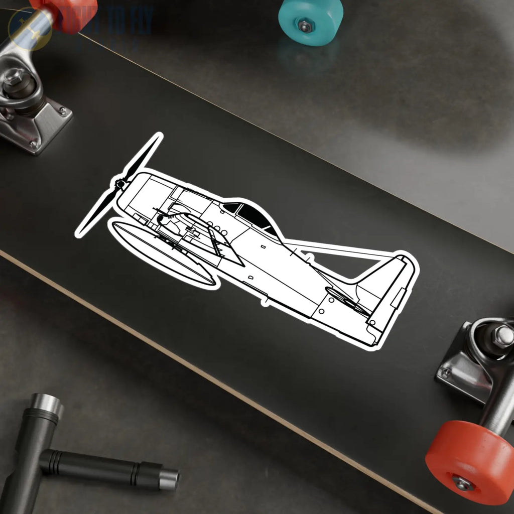 F8F Bearcat Kiss-Cut Vinyl Decal - Paper products - Pilot gifts - WWII warbird t-shirt