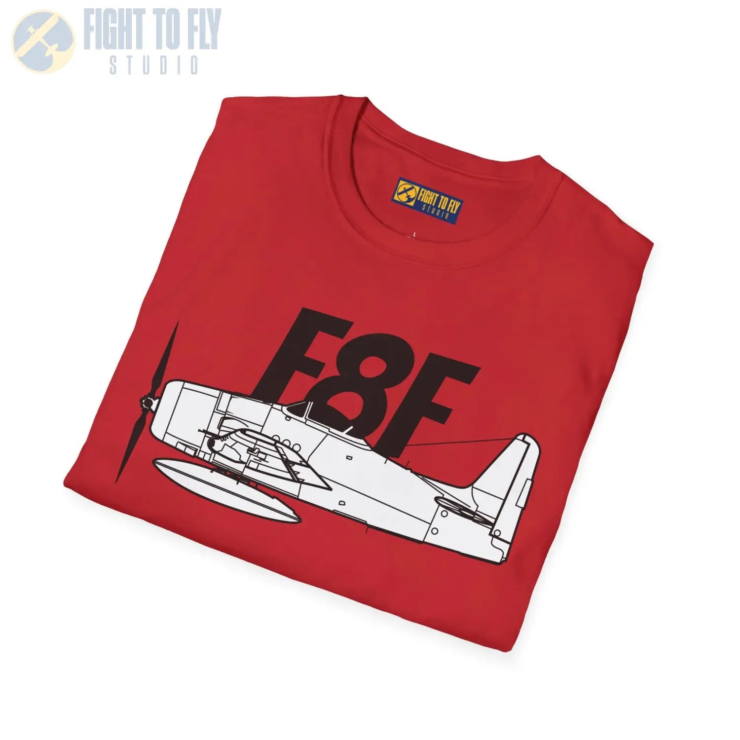 F8F Bearcat Side Profile T-Shirt - Pilot gifts - WWII warbird t-shirt