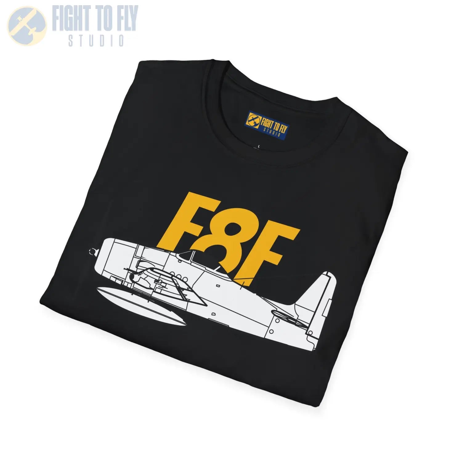 F8F Bearcat Side Profile T-Shirt - Pilot gifts - WWII warbird t-shirt